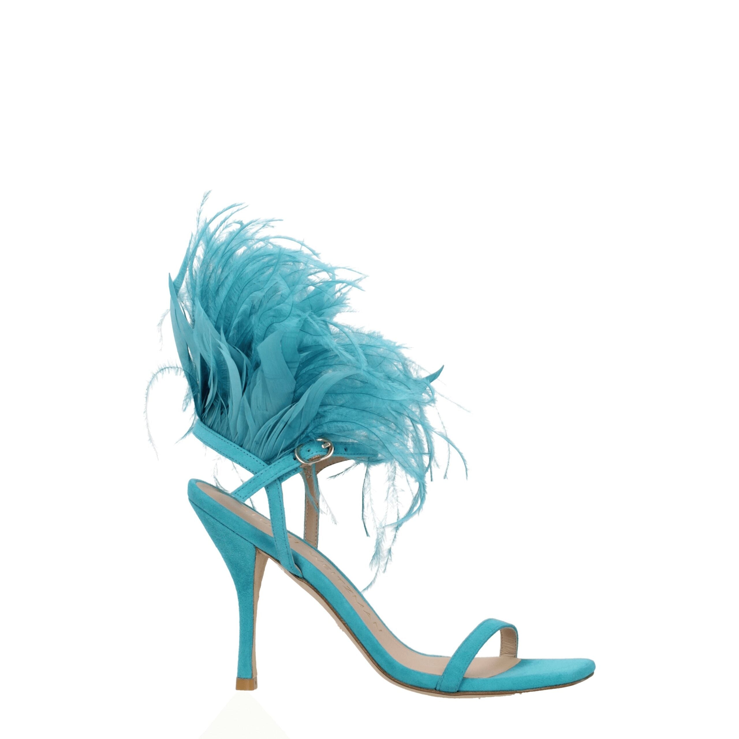 Green Leather Stiletto Heel Sandals - ventzia