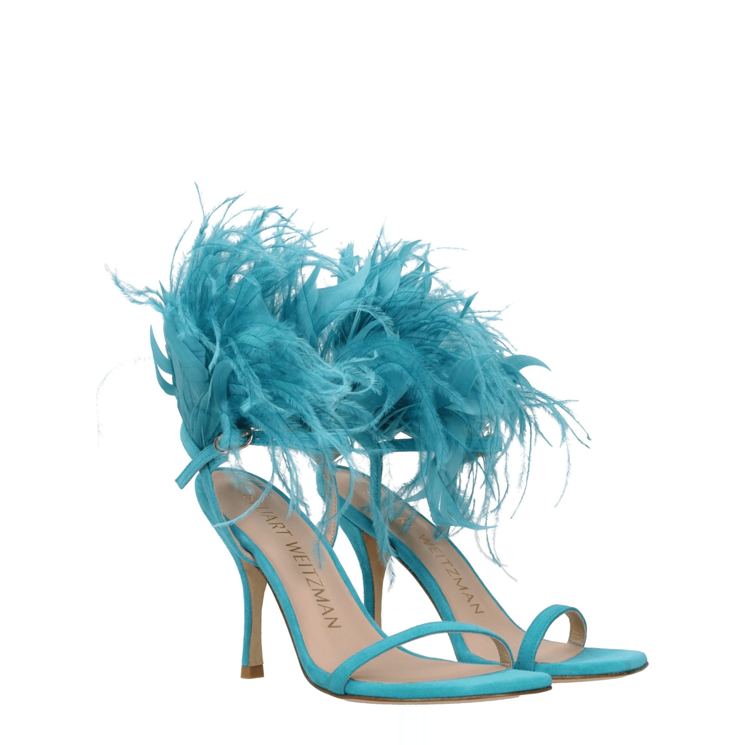 Green Leather Stiletto Heel Sandals - ventzia