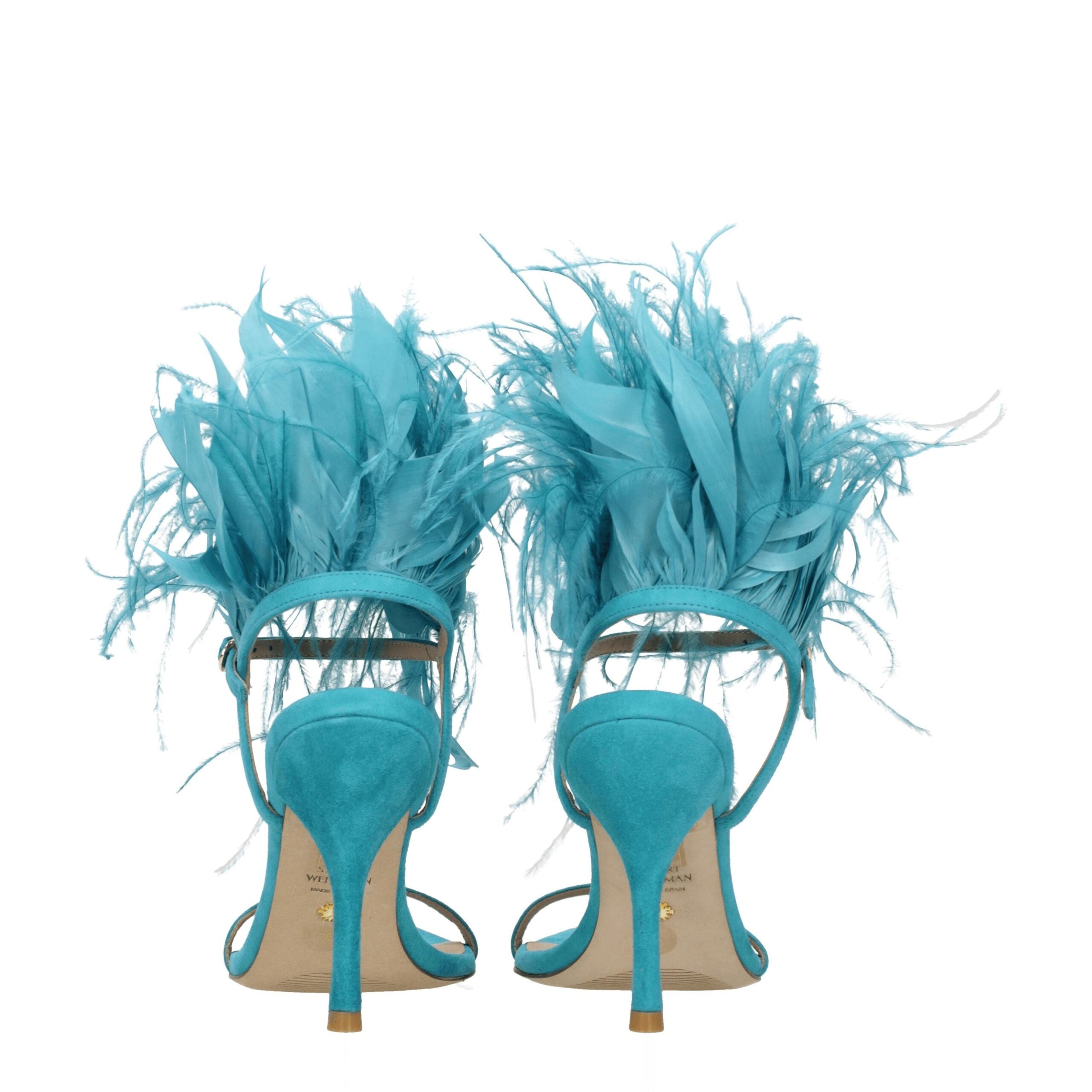 Green Leather Stiletto Heel Sandals - ventzia