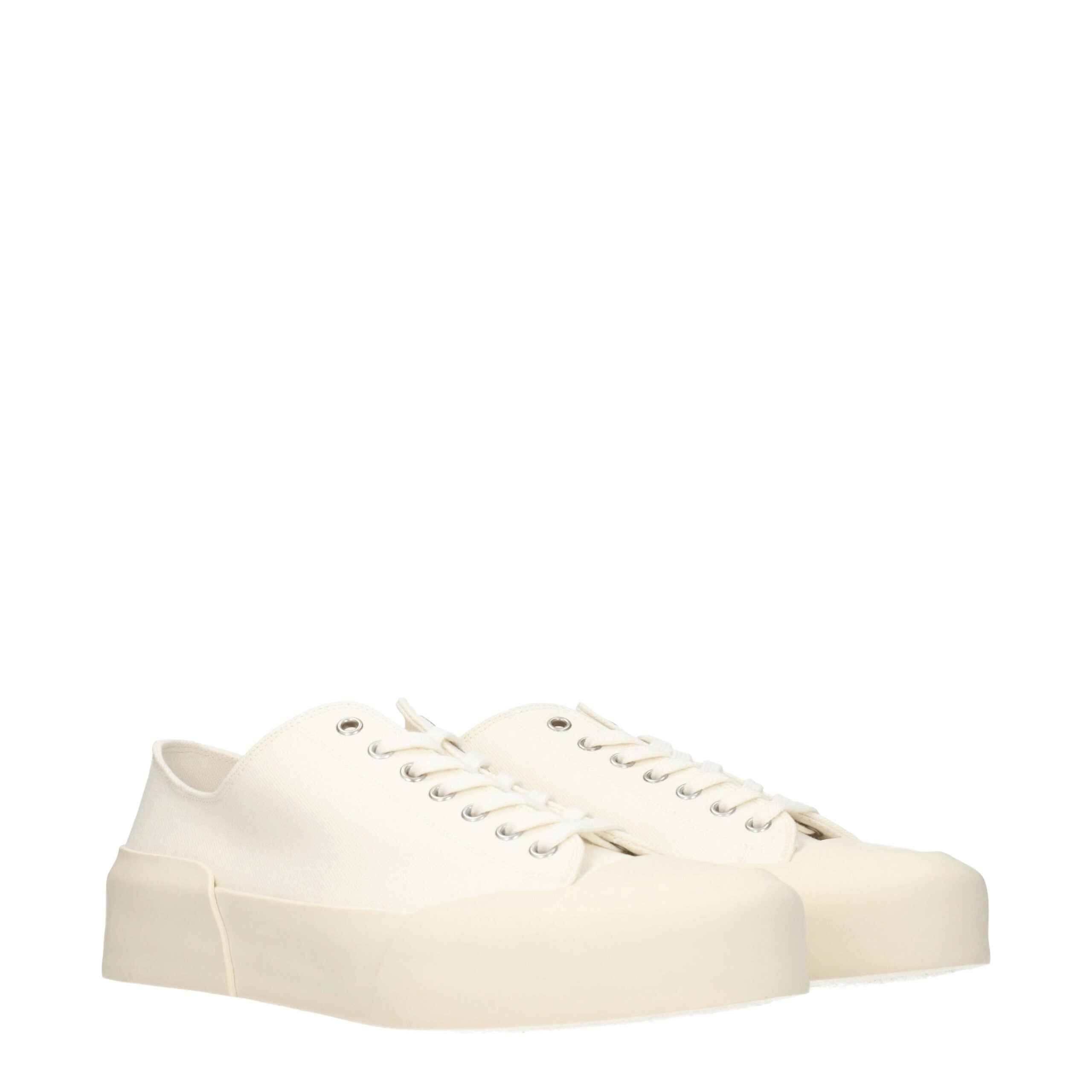 Beige Fabric Low Top Sneakers - ventzia