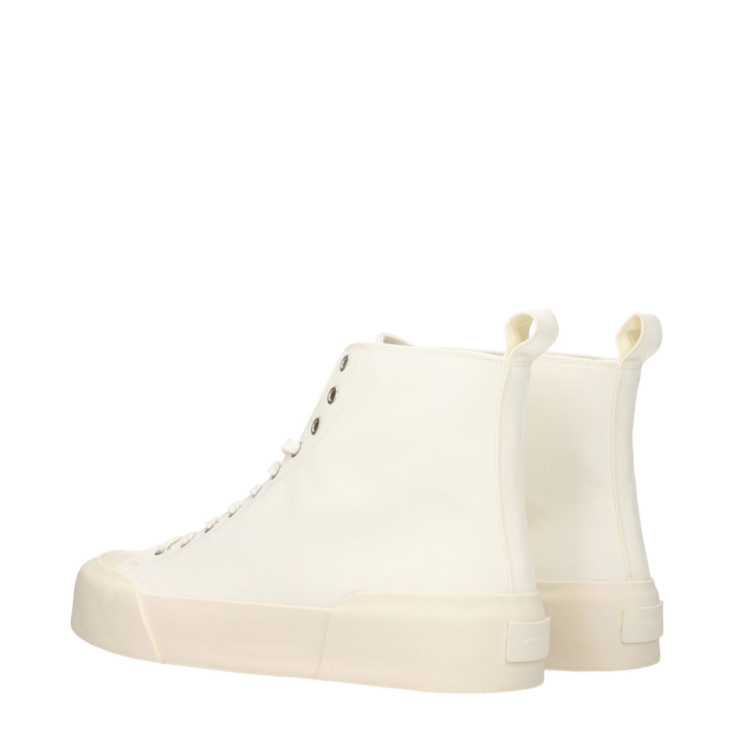 Beige Fabric High Top Sneakers - ventzia