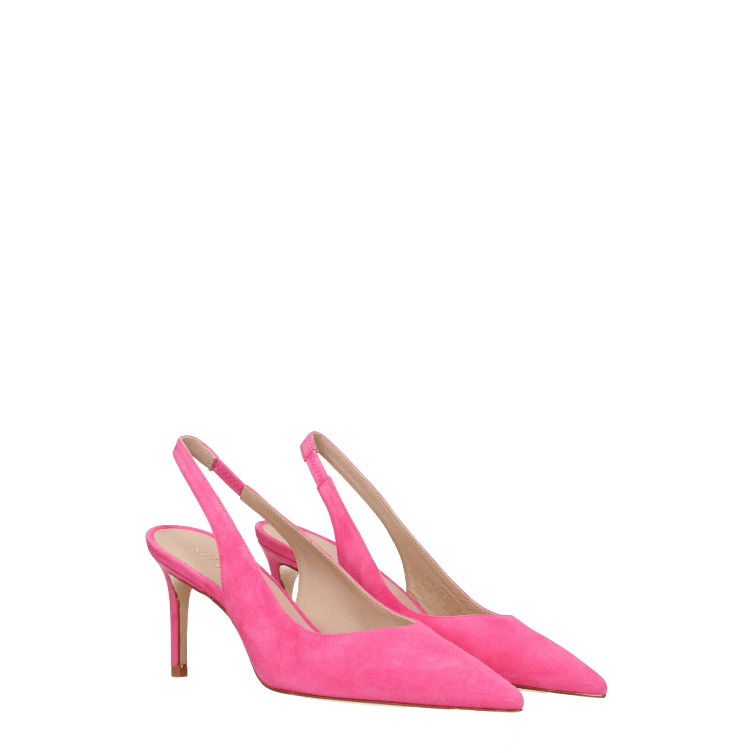 Pink Leather High Heel Pumps