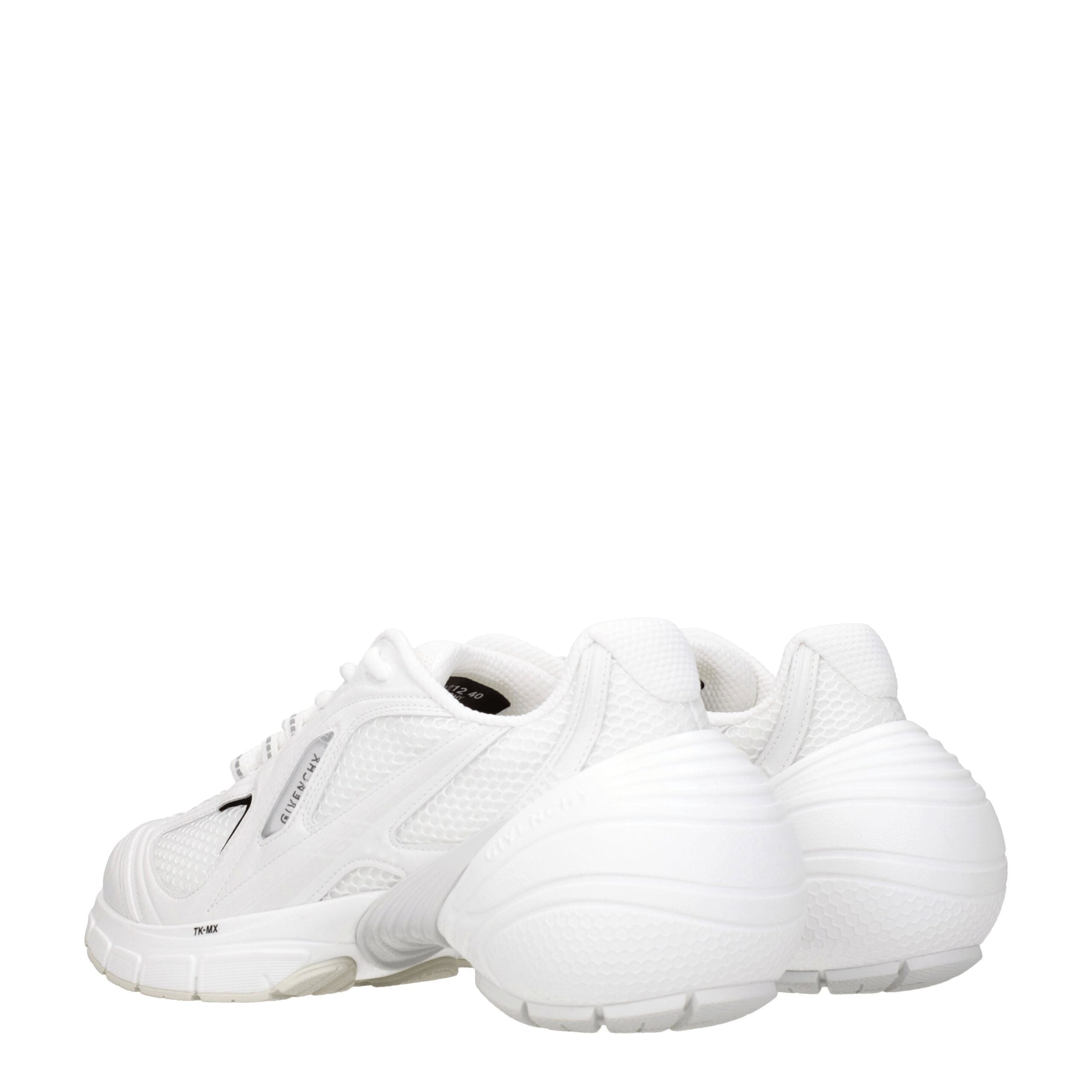 White Fabric Athletic Sneakers