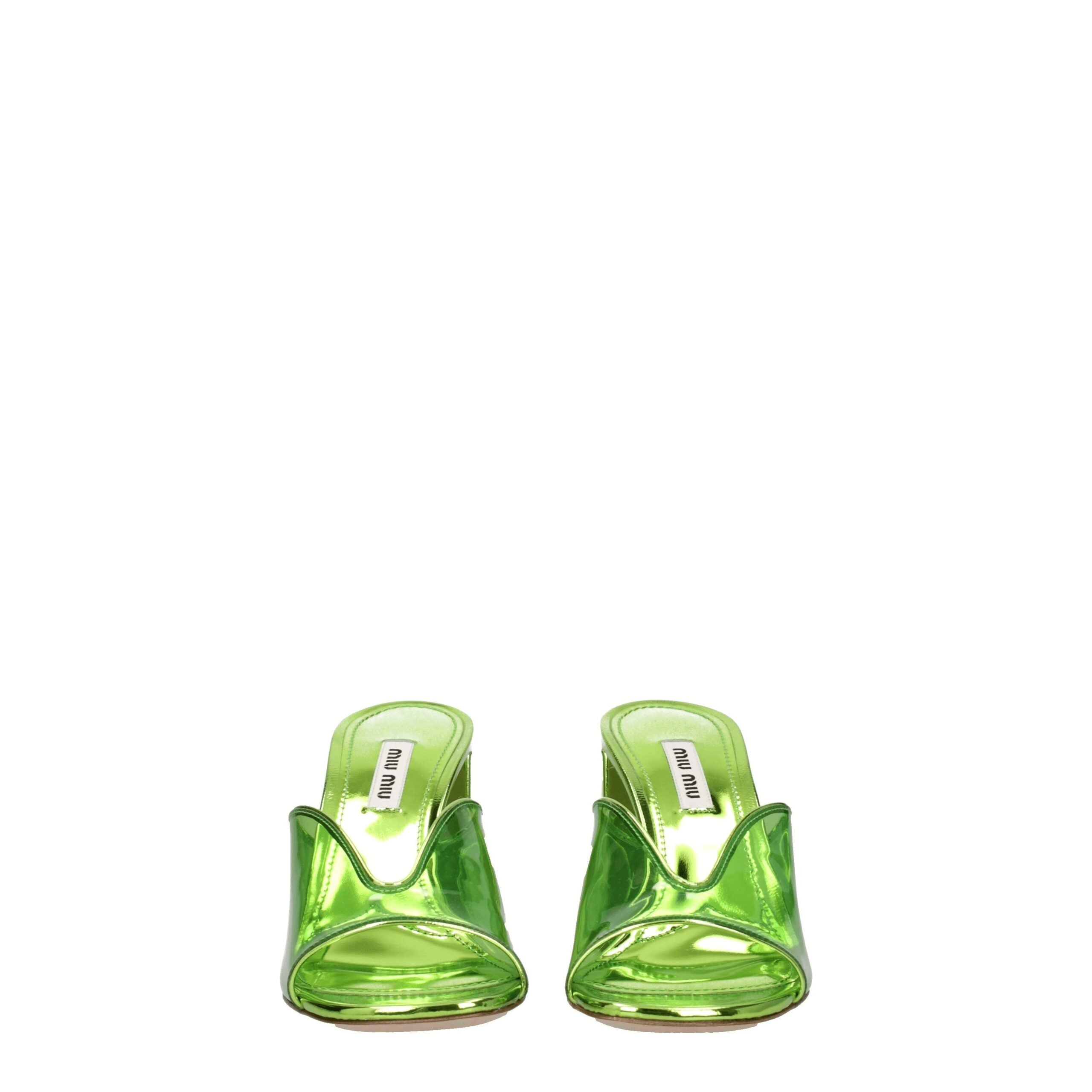 Green Plexiglass Platform Sandals - ventzia