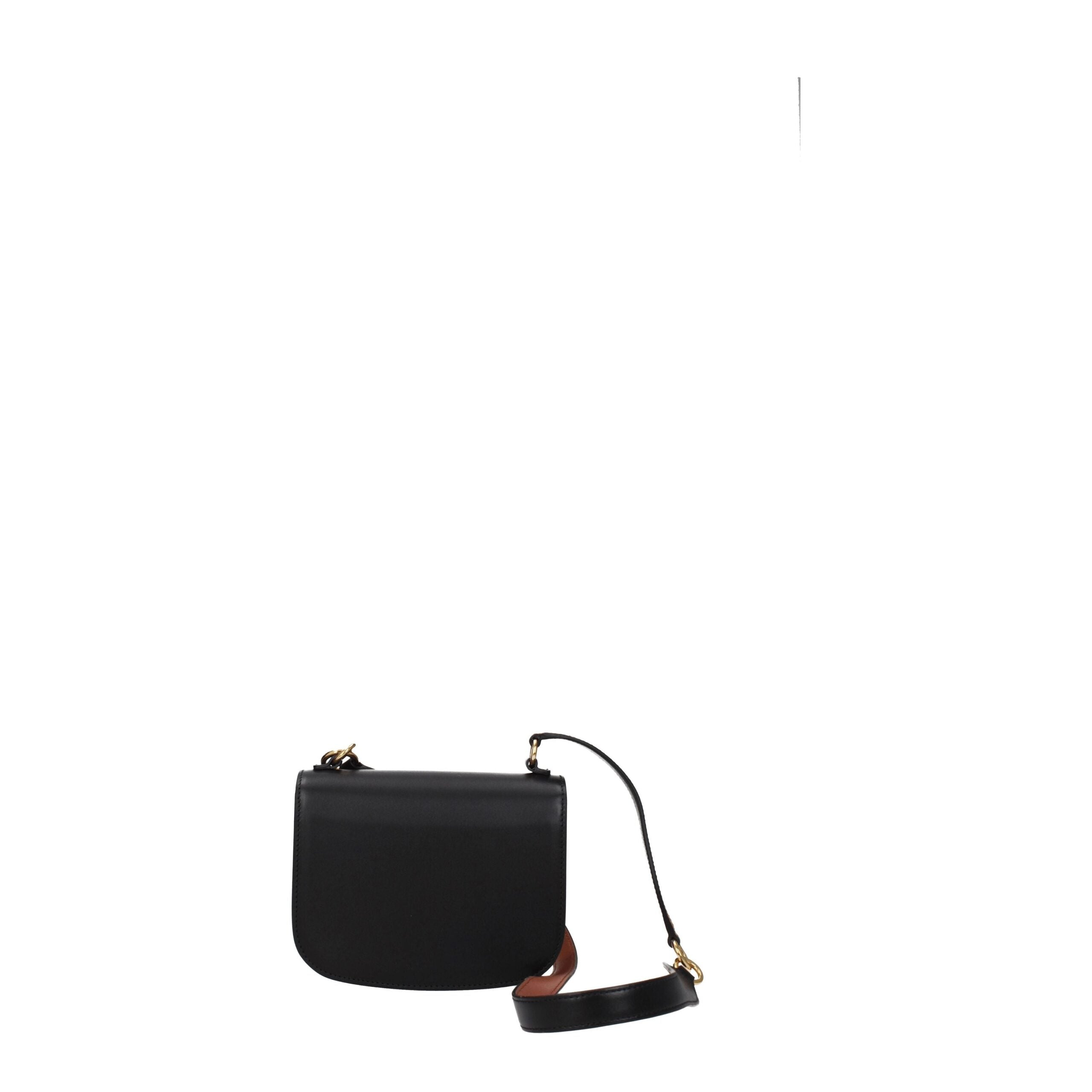 Black Leather Handbag - ventzia