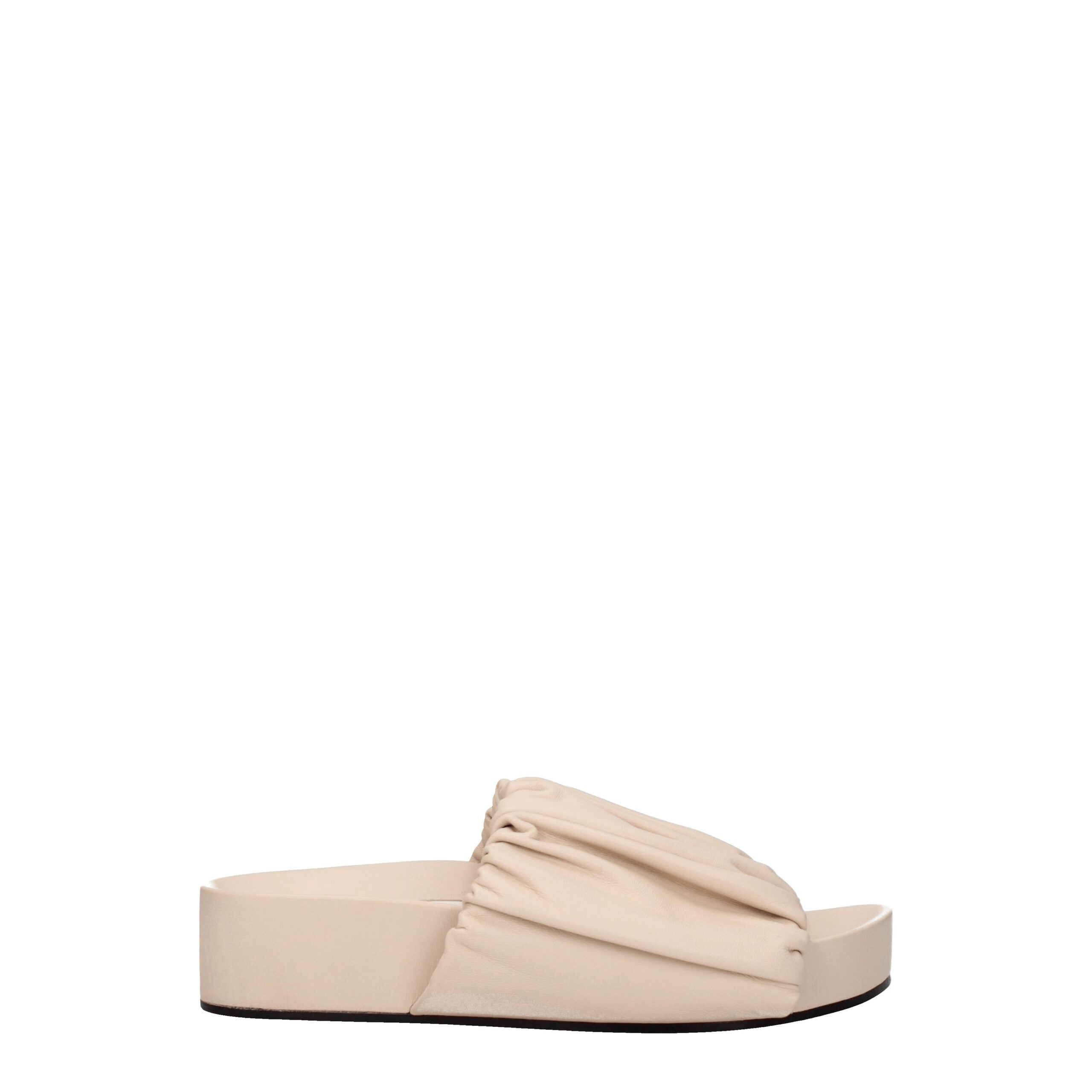 Pink Leather Slippers - ventzia