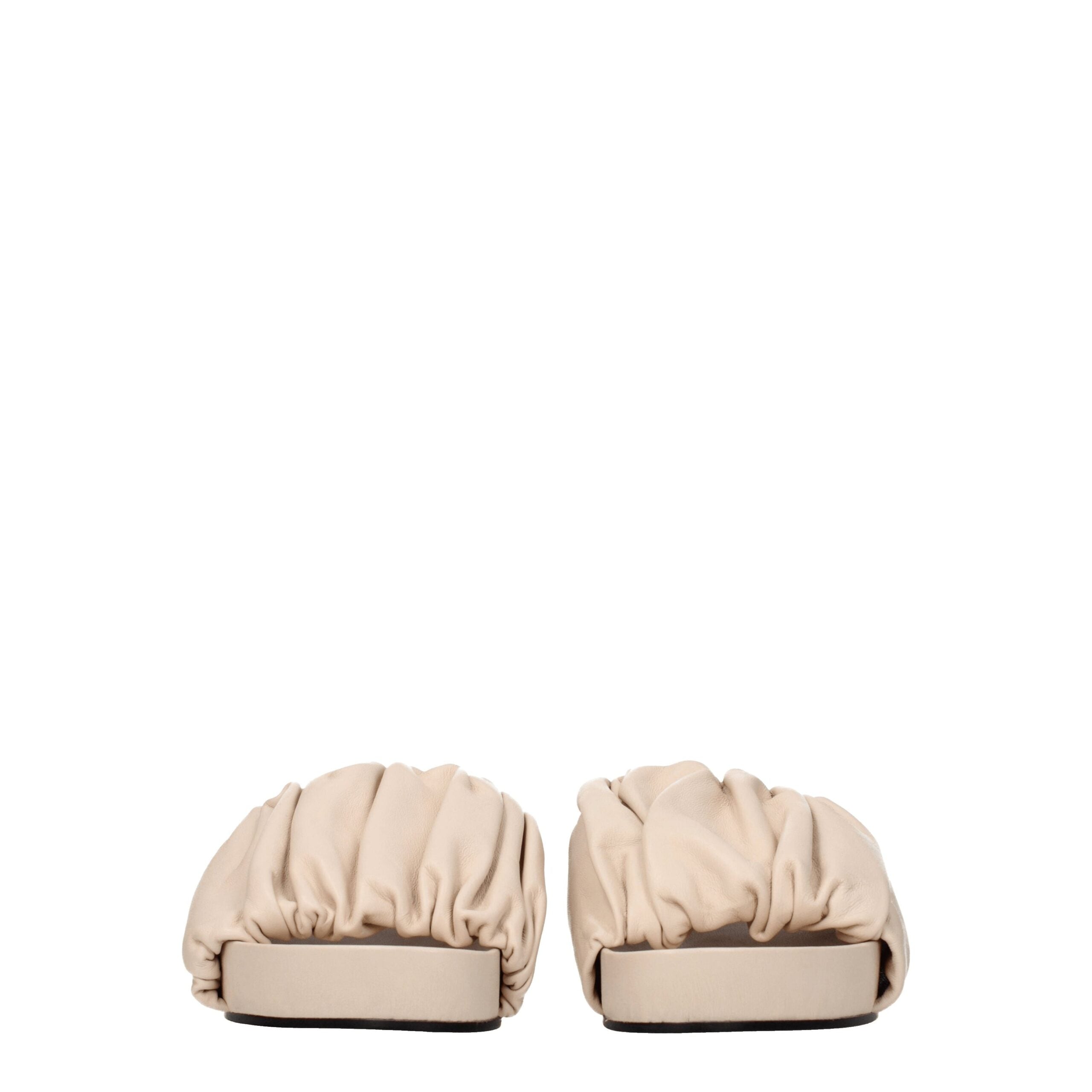 Pink Leather Slippers - ventzia