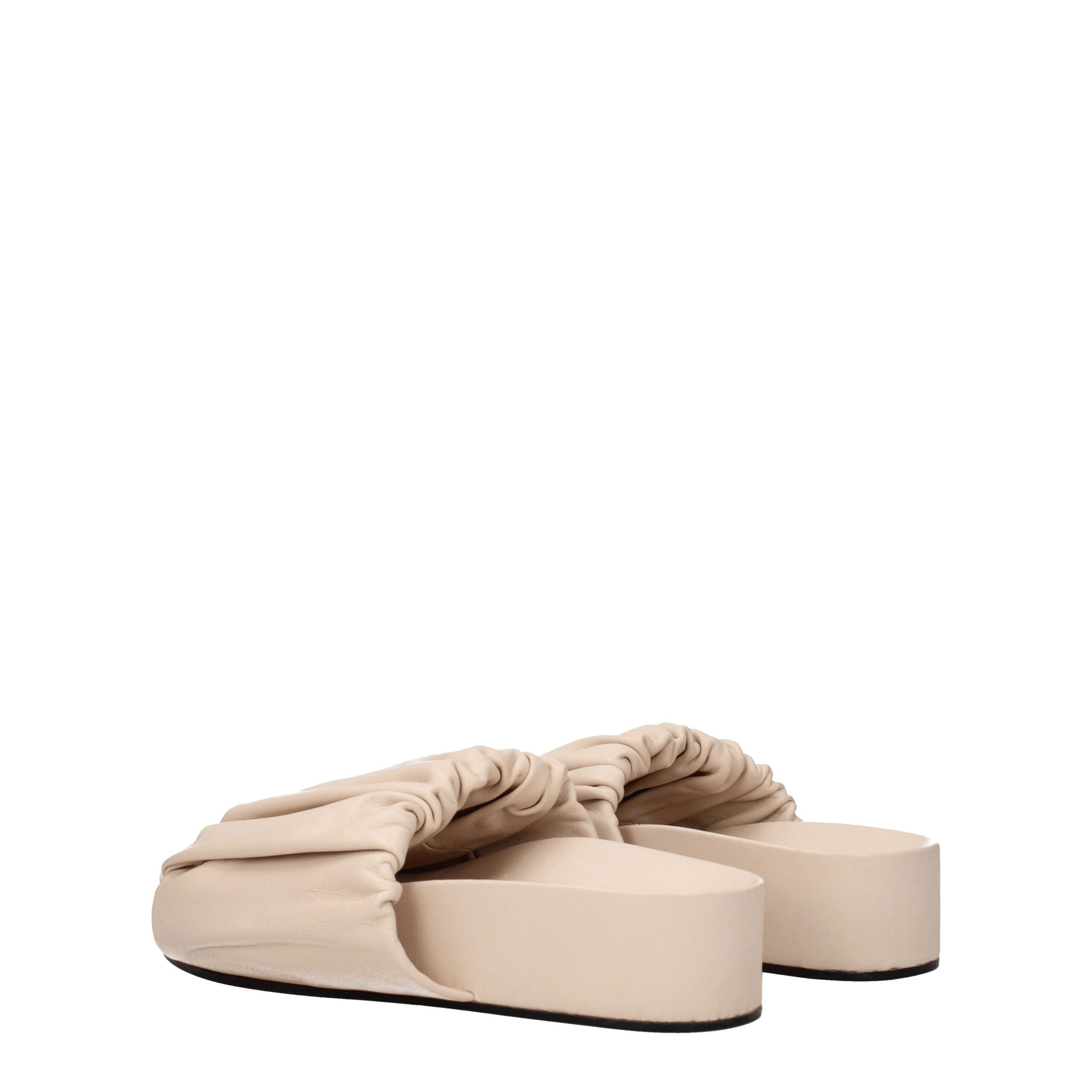 Pink Leather Slippers - ventzia