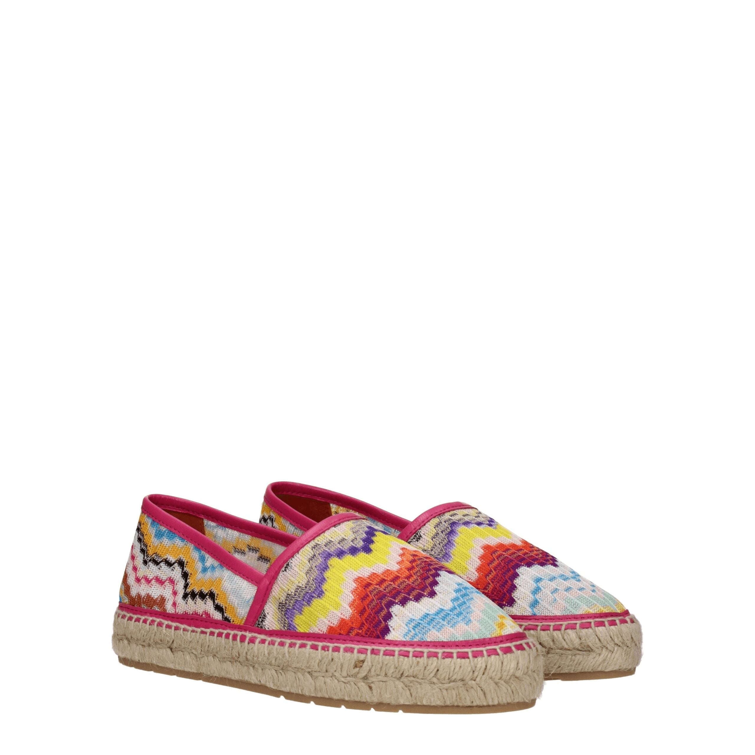 Multicolor Fabric Espadrilles - ventzia
