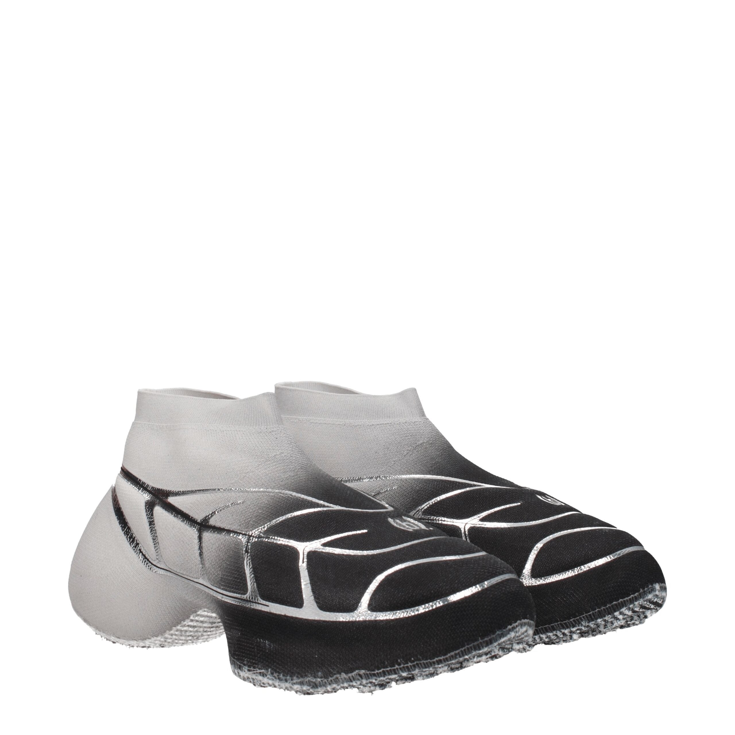 Black Fabric Athletic Sneakers