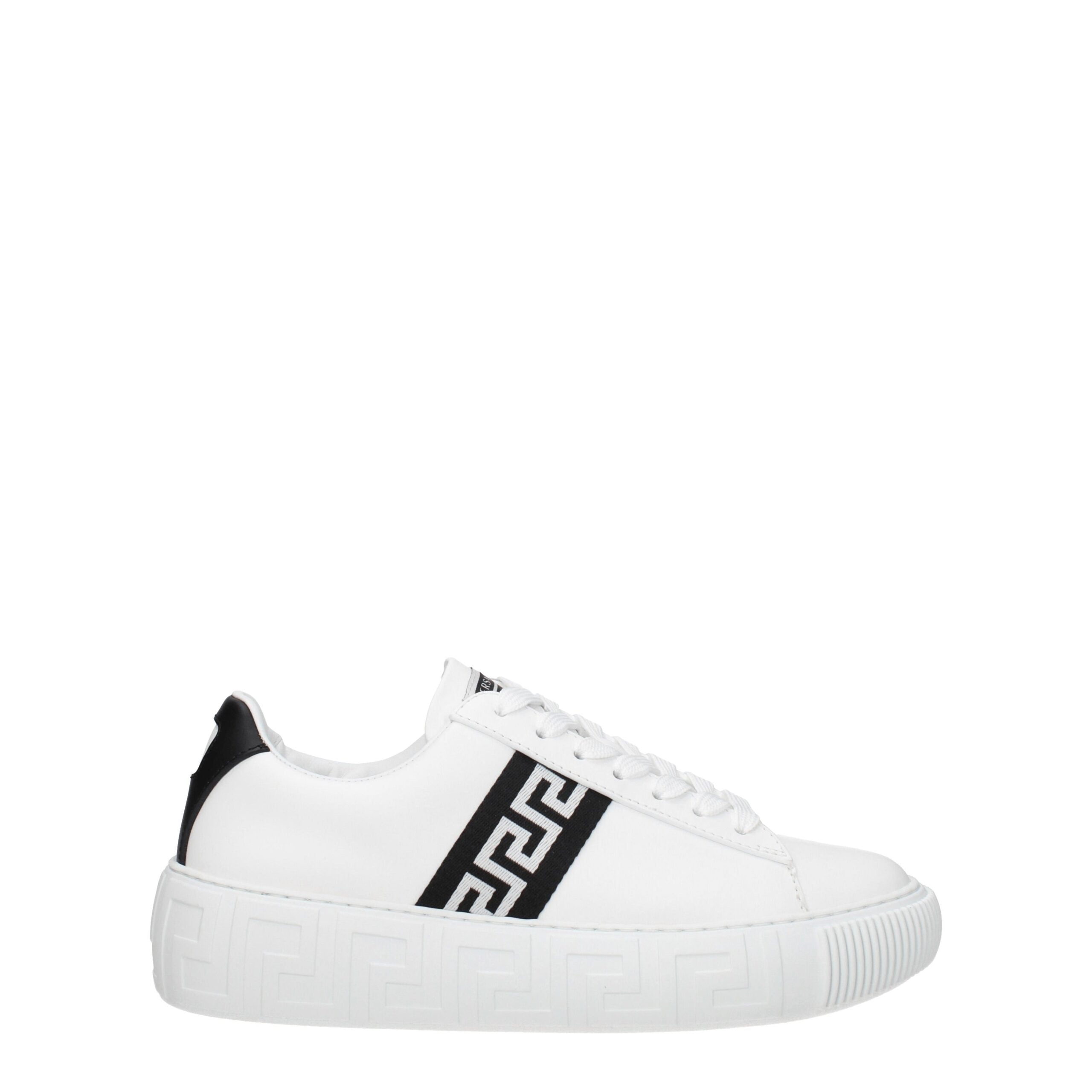 White Leather Low Top Sneakers - ventzia
