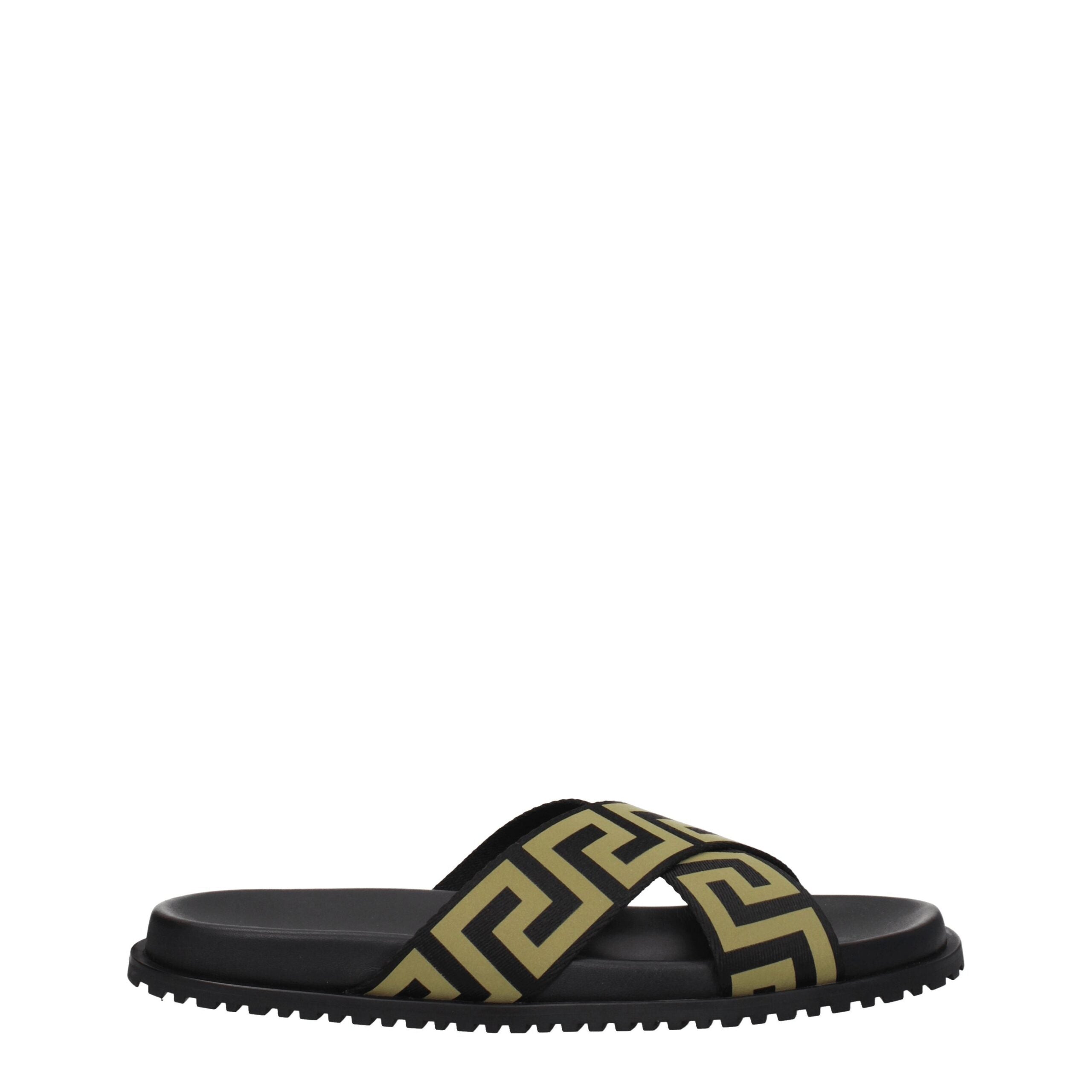 Black Fabric Slippers - ventzia
