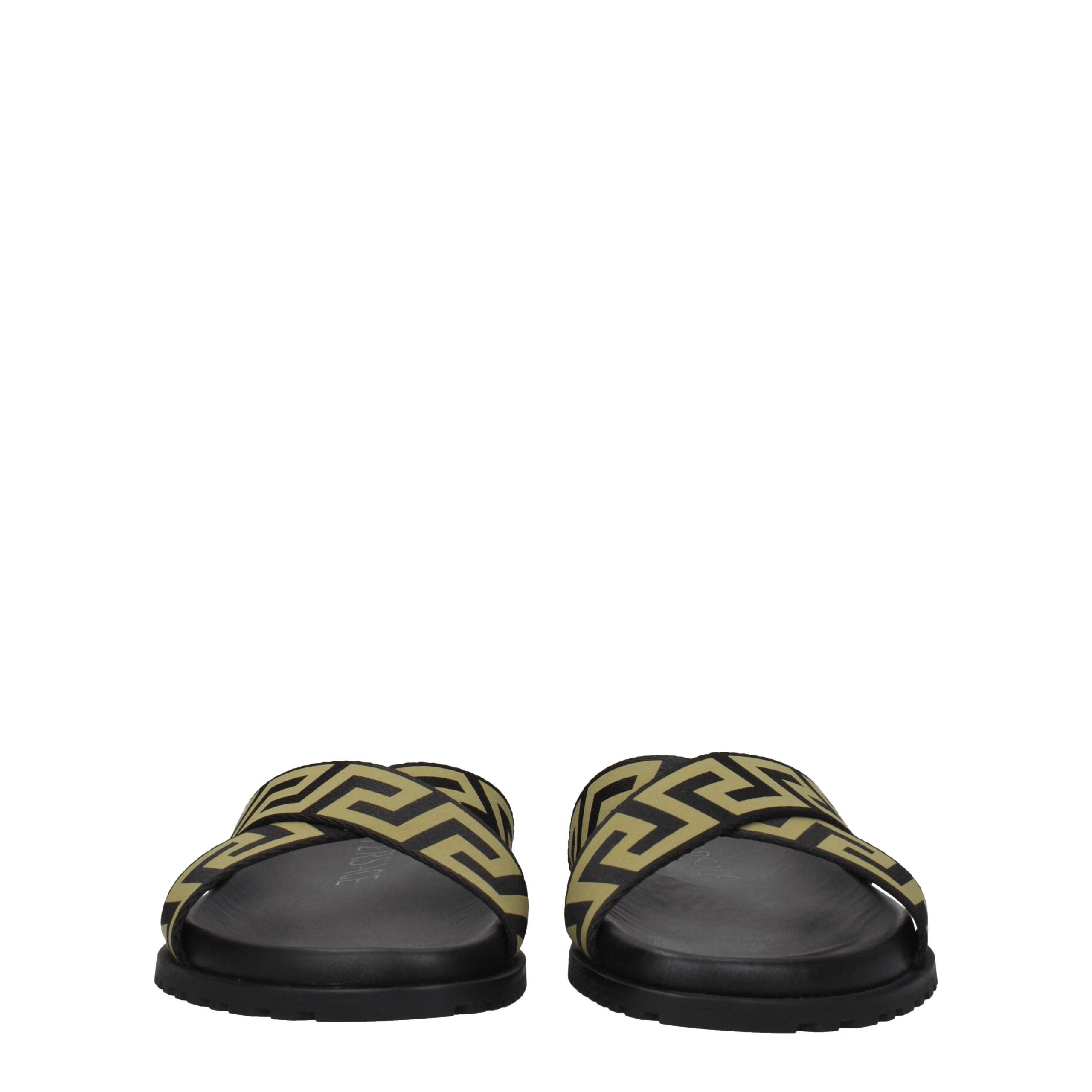 Black Fabric Slippers - ventzia