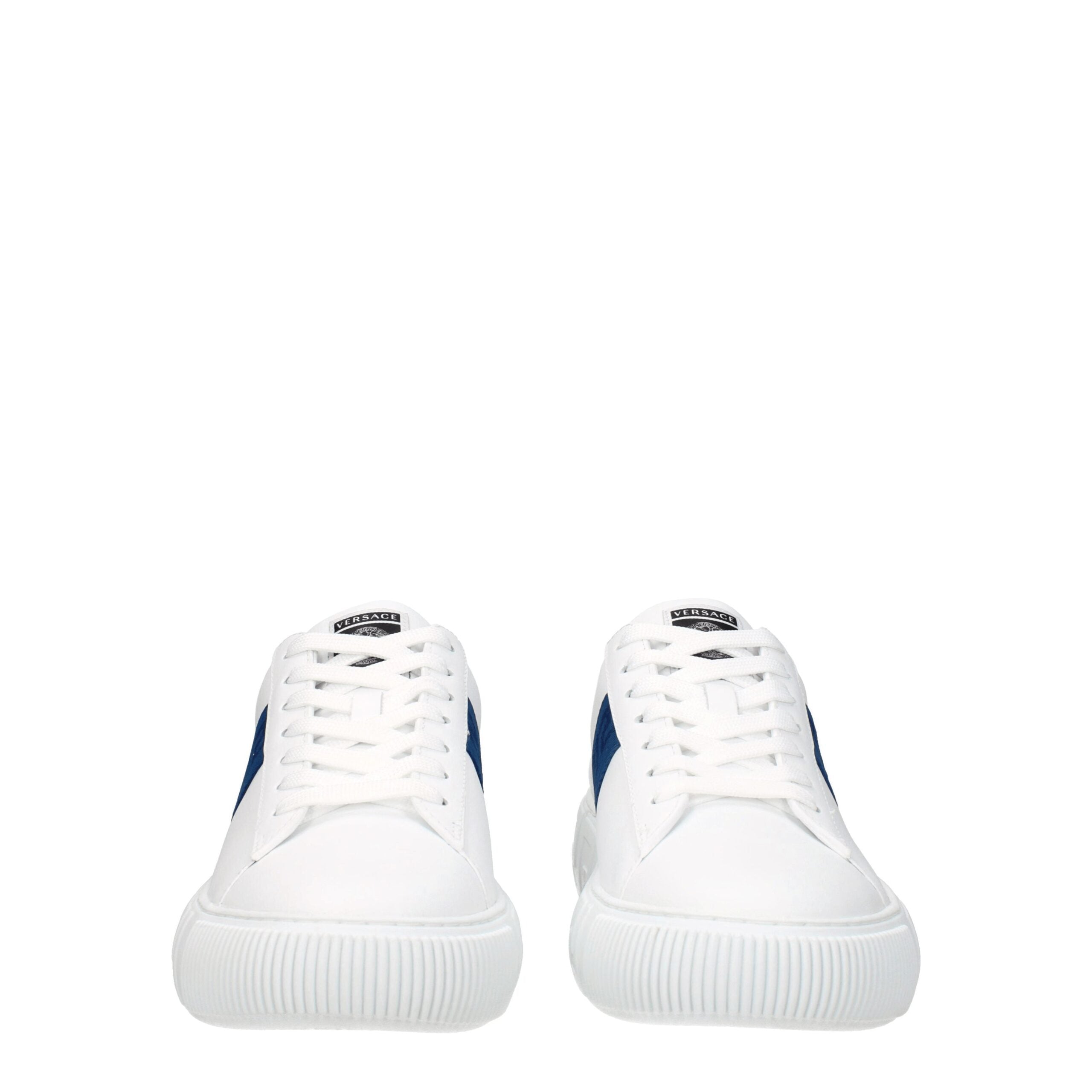 White Leather Low Top Sneakers - ventzia