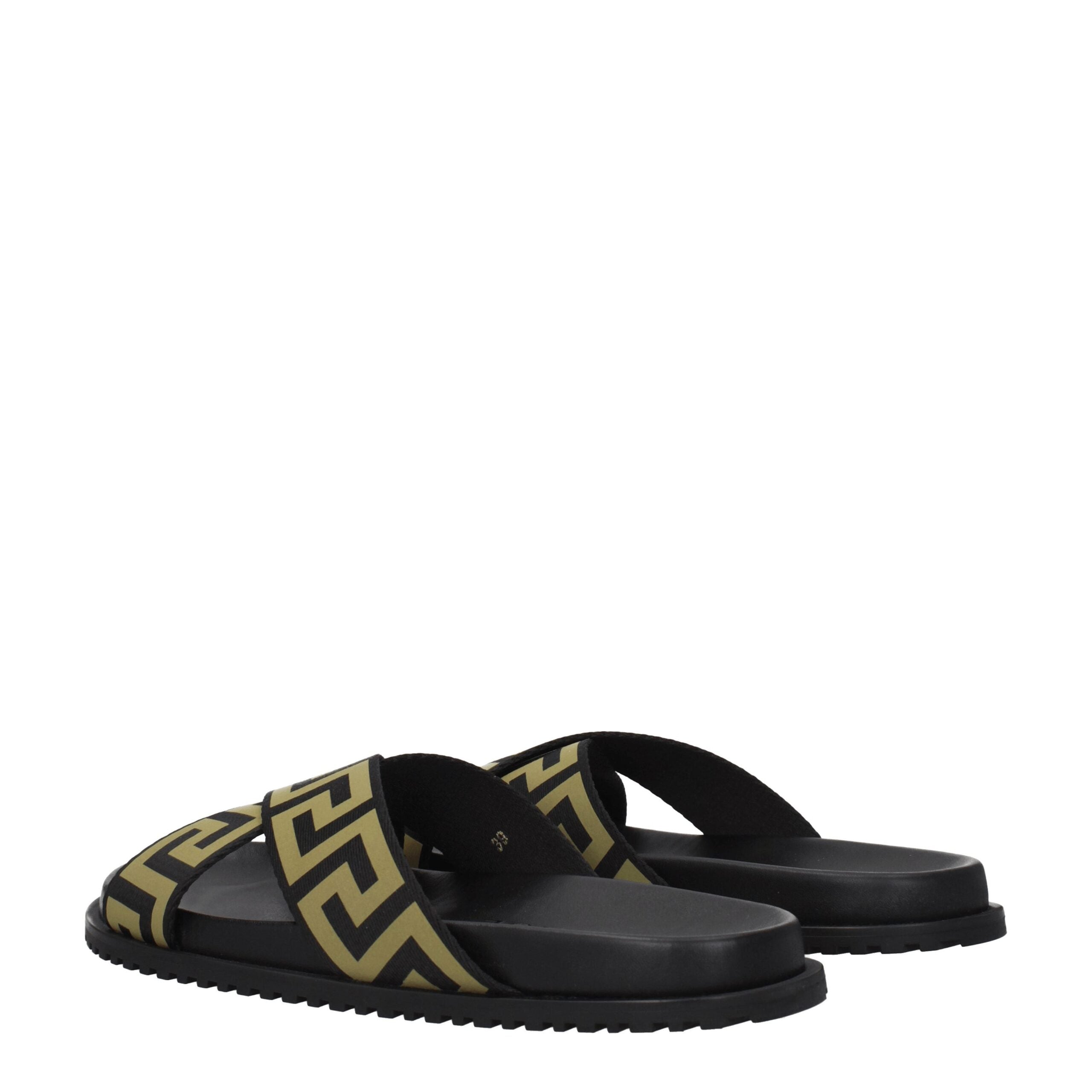 Black Fabric Slippers - ventzia