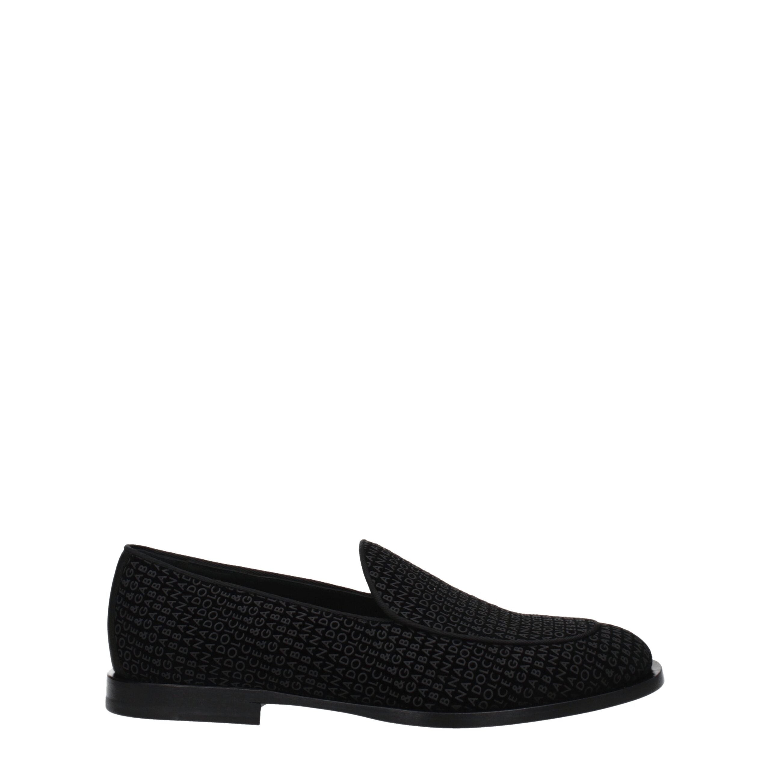 Black Velvet Slip-On Loafers - ventzia