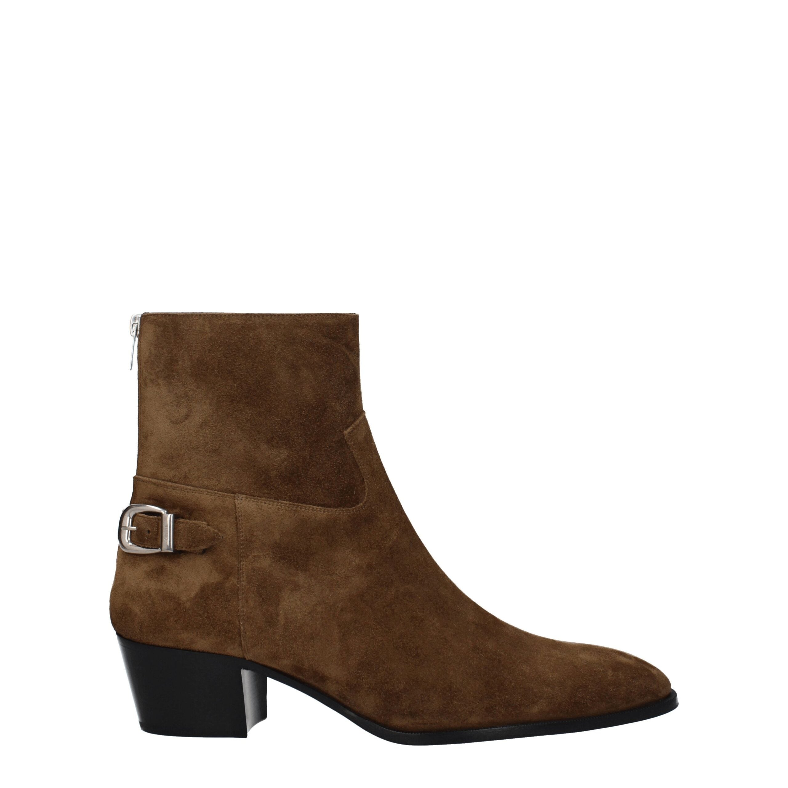 Brown Leather Ankle Boots - ventzia