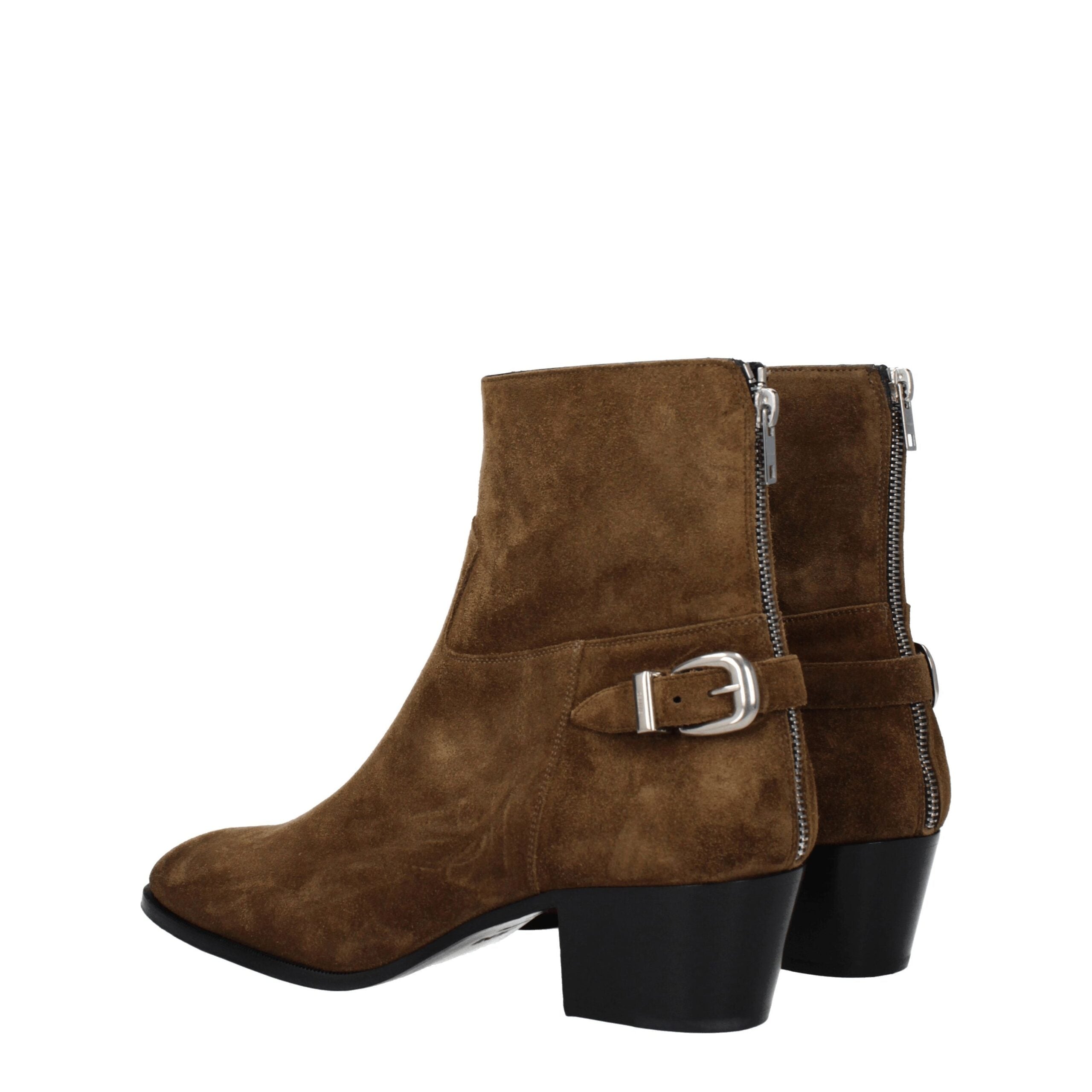 Brown Leather Ankle Boots - ventzia