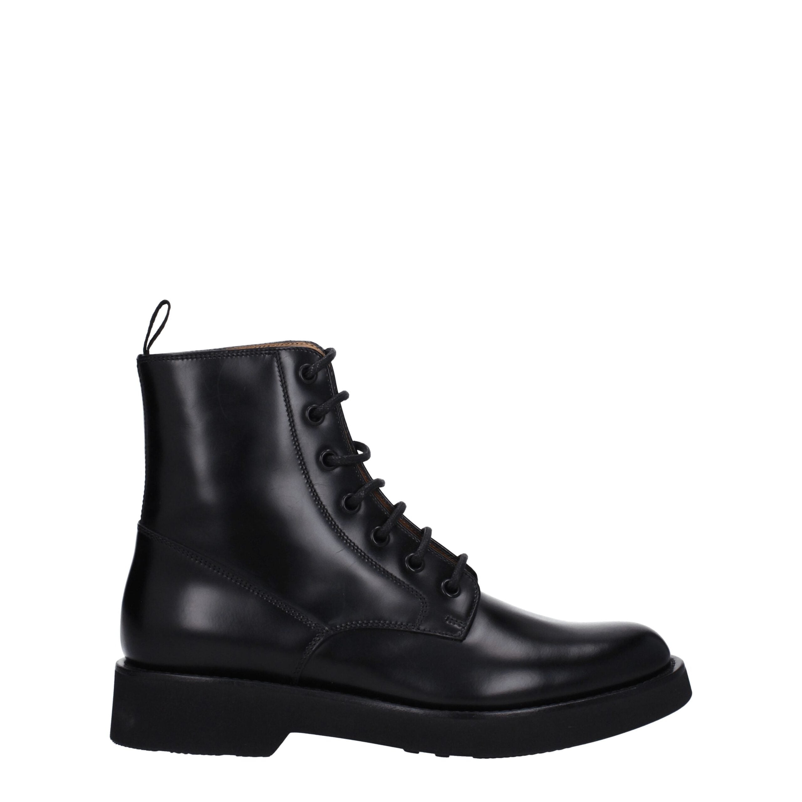Black Leather Ankle Boots - ventzia