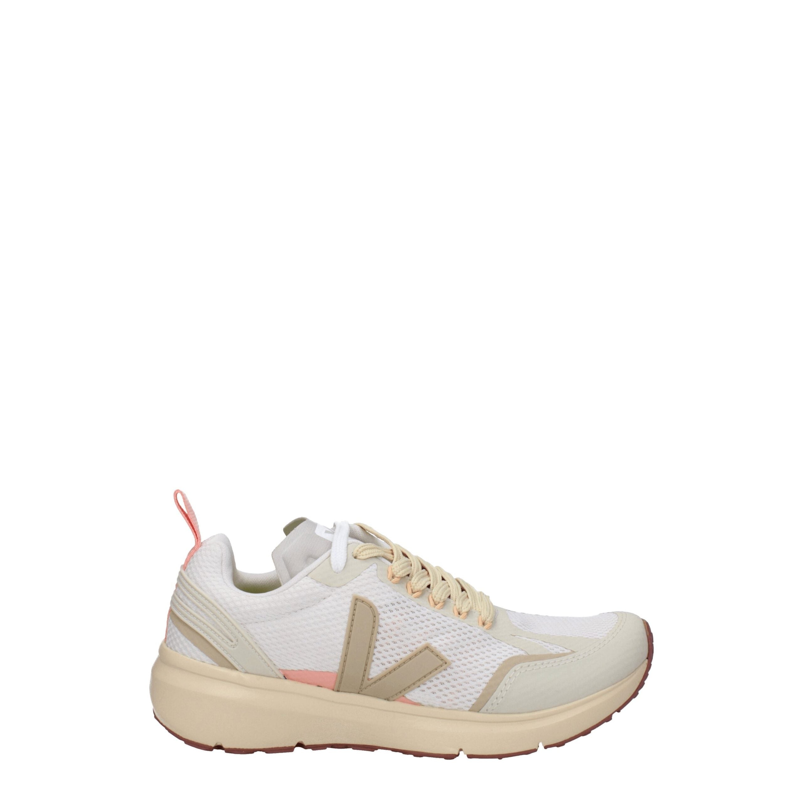 Beige Fabric Athletic Sneakers - ventzia