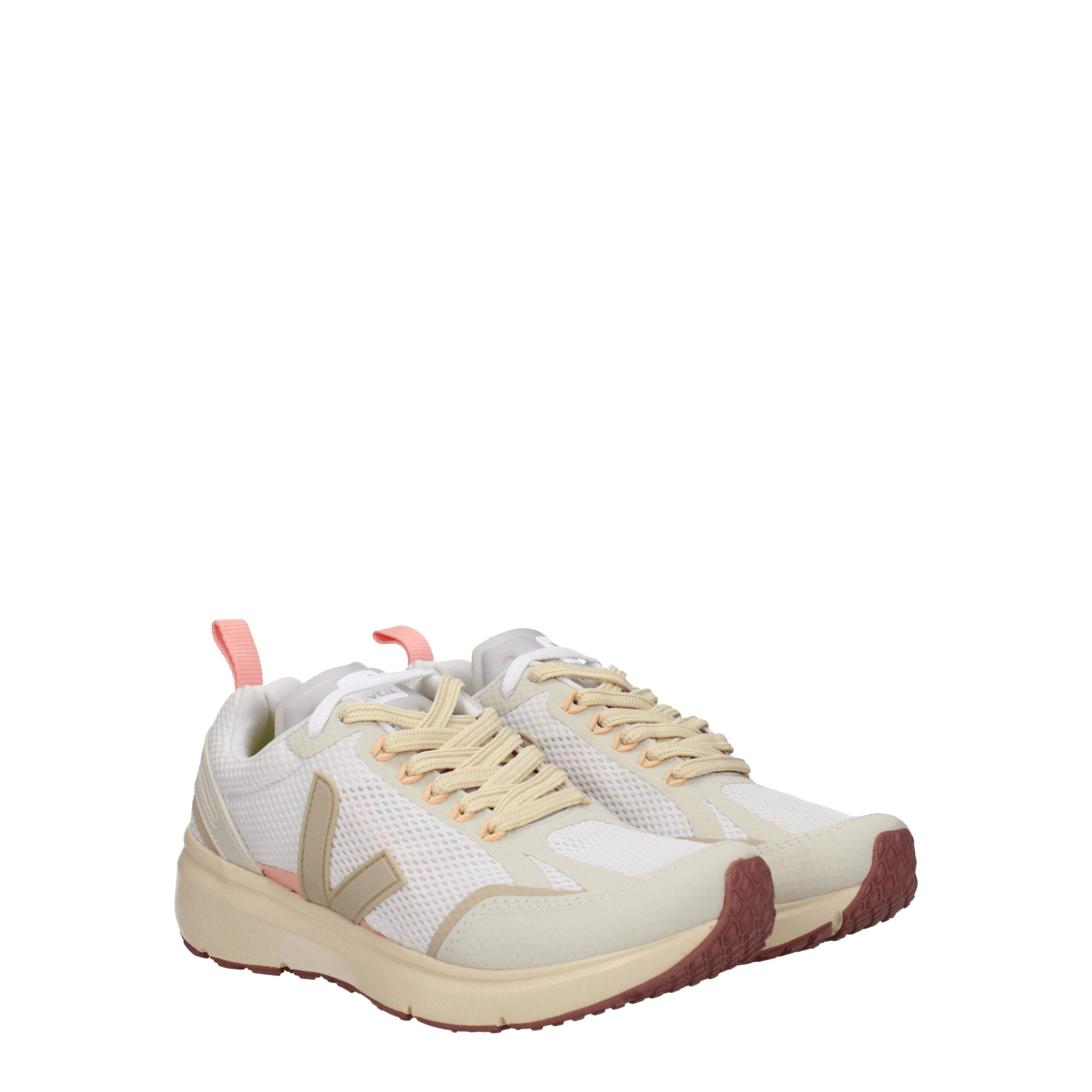 Beige Fabric Athletic Sneakers - ventzia