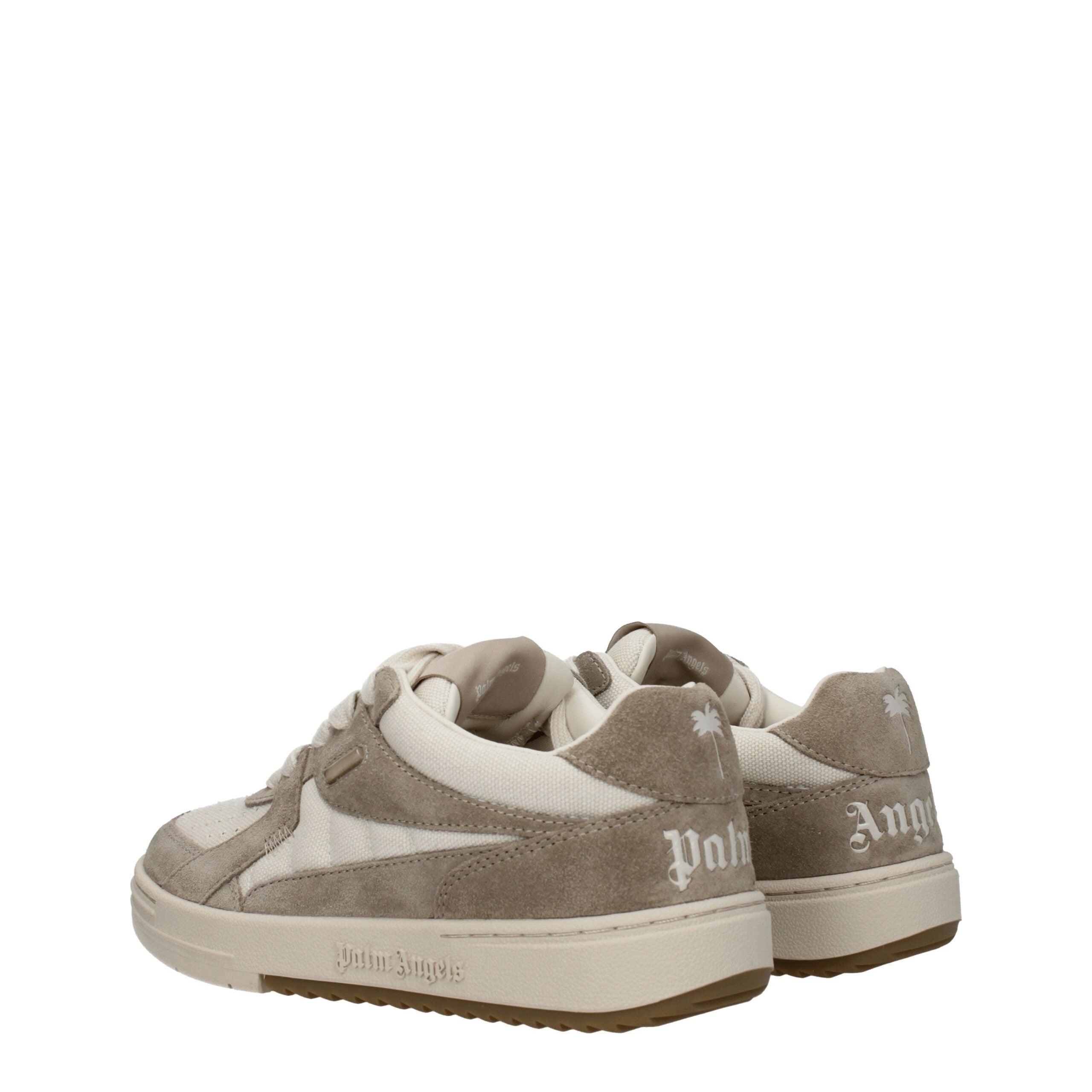 Beige Fabric Low Top Sneakers