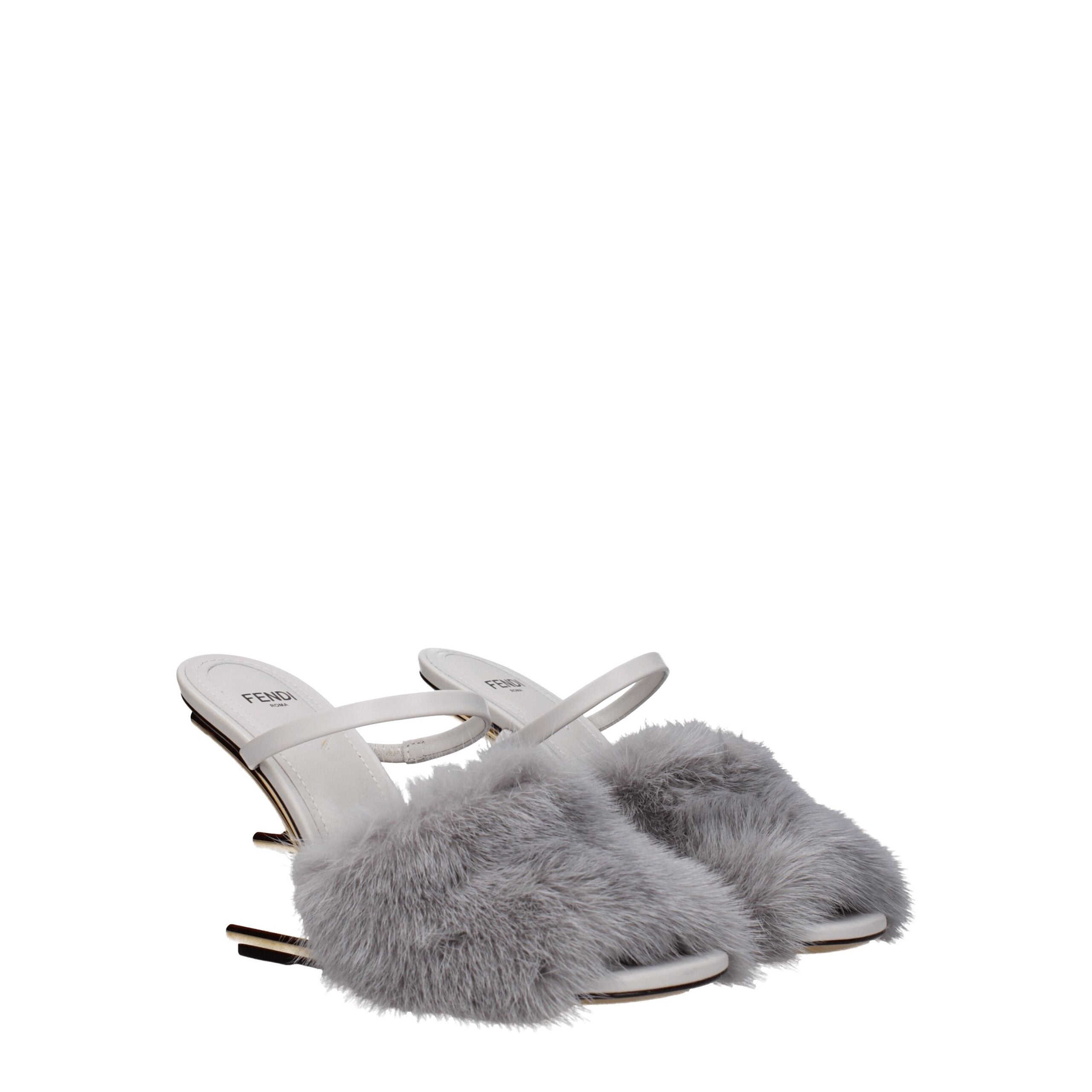 Gray Mink Slippers - ventzia