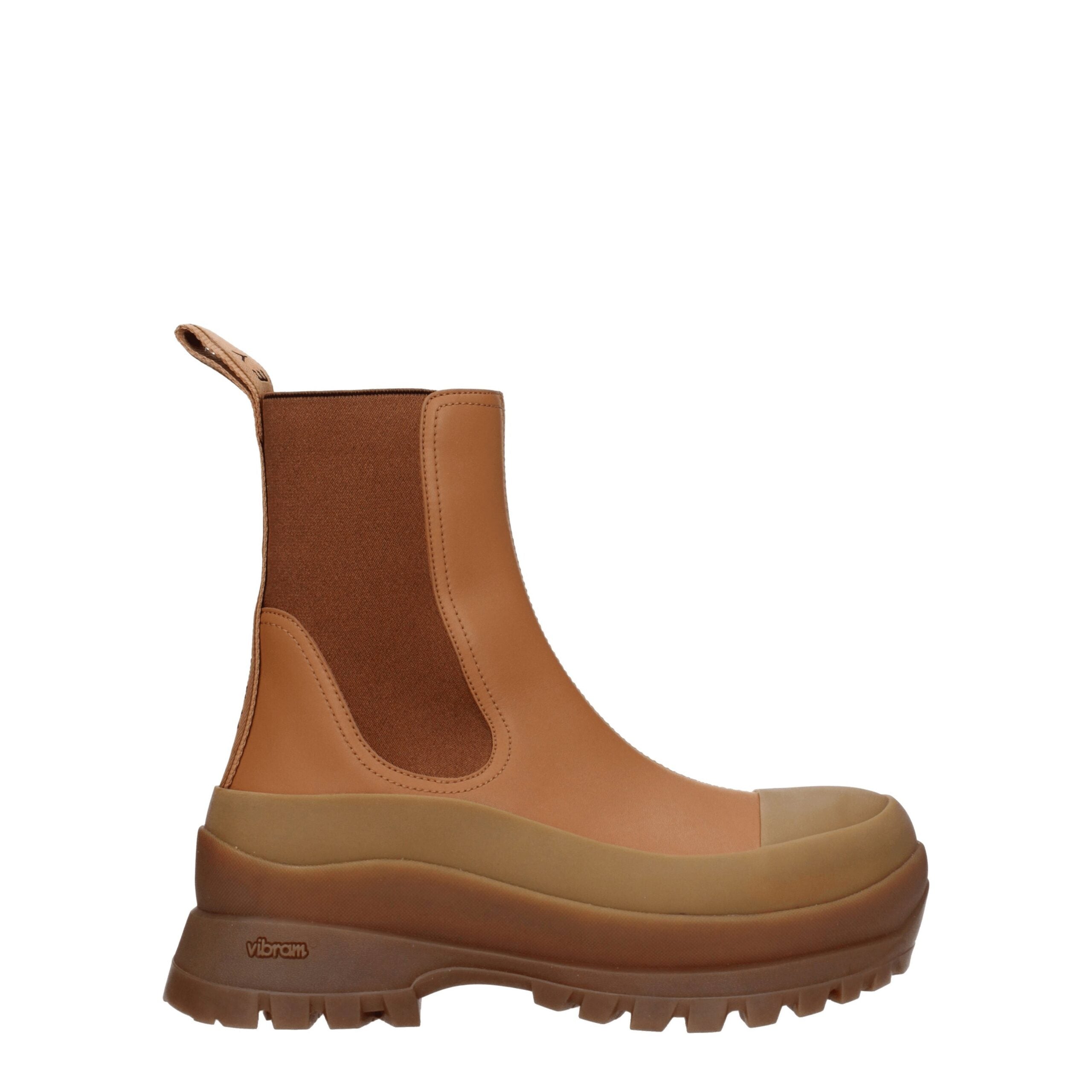 Brown Leather Ankle Boots - ventzia