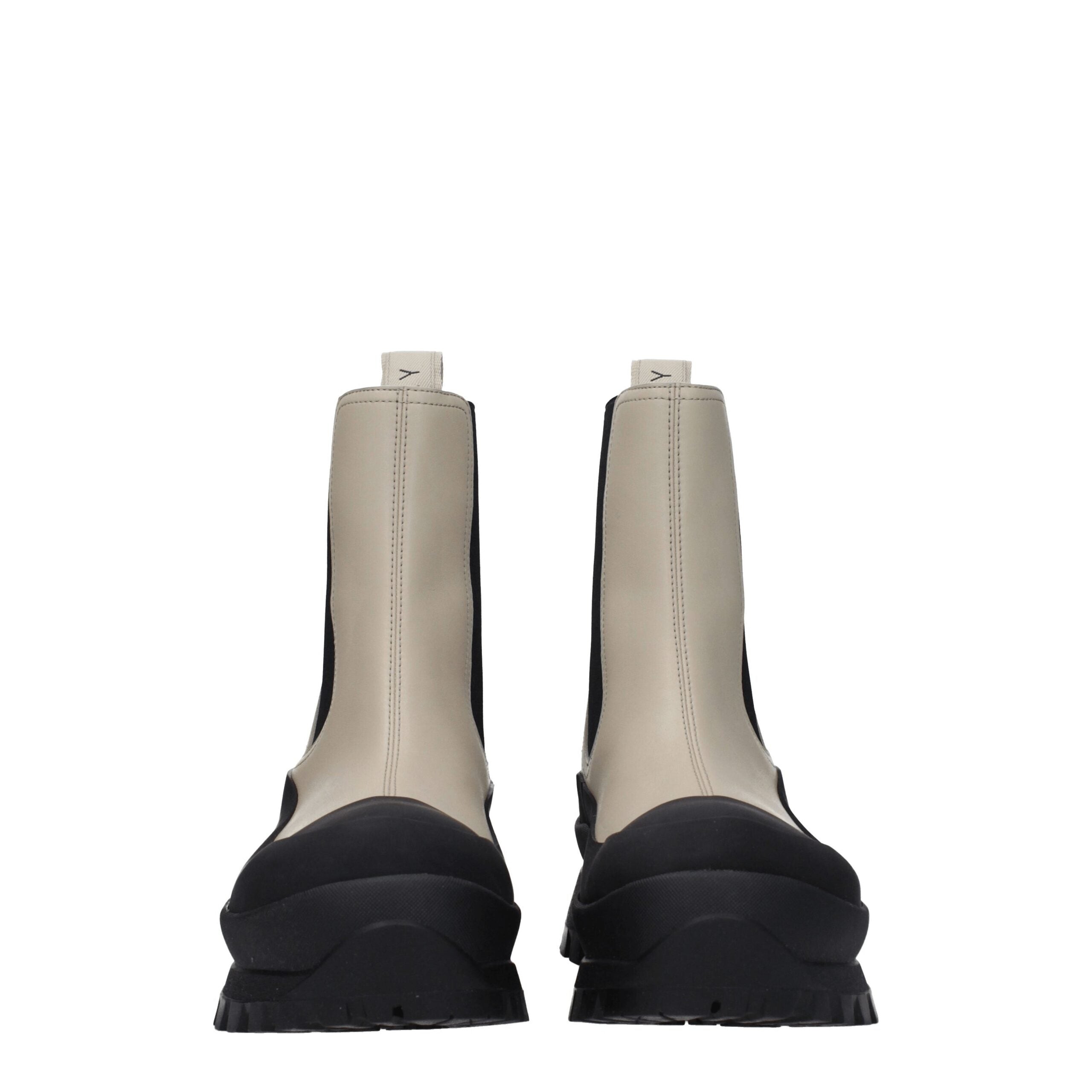 Black Leather Ankle Boots - ventzia
