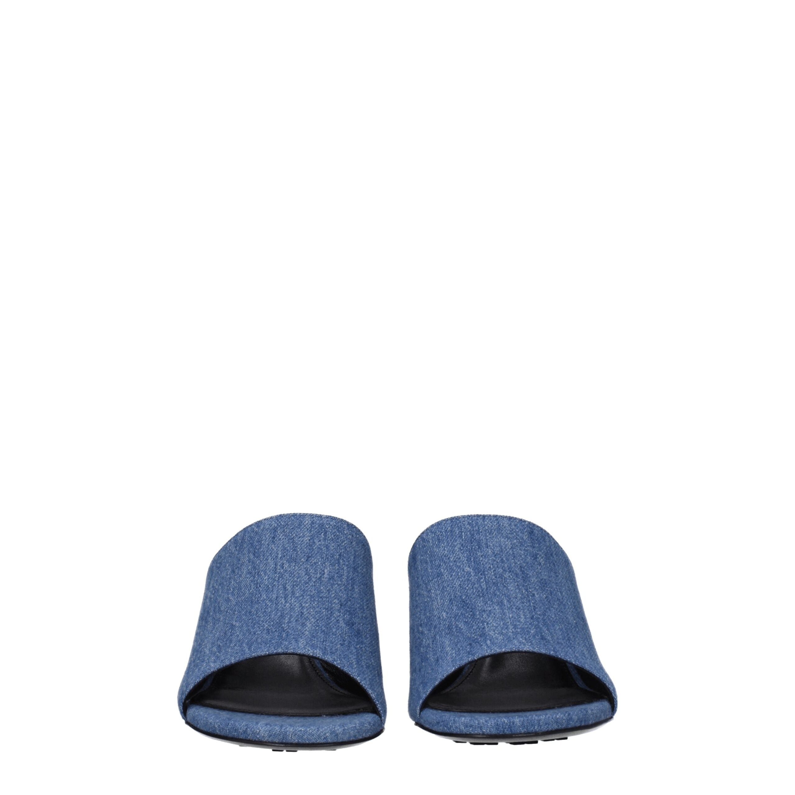 Blue Fabric Platform Sandals - ventzia