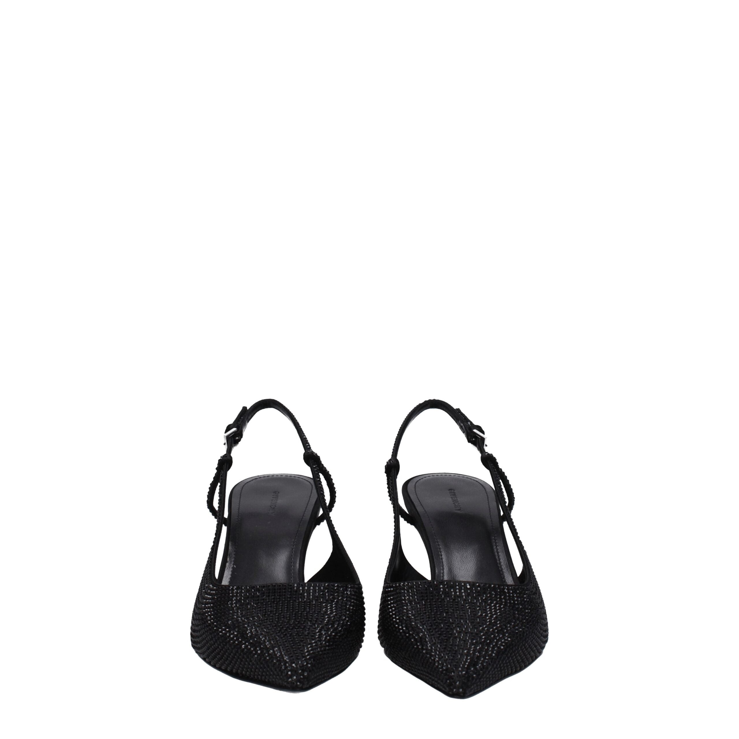 Black Fabric High Heel Pumps - ventzia