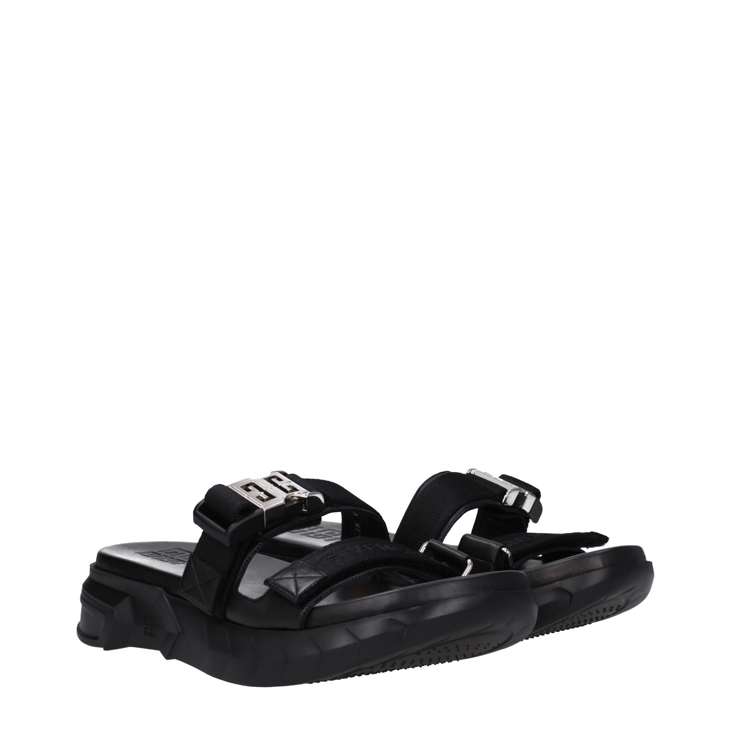 Black Fabric Slippers - ventzia