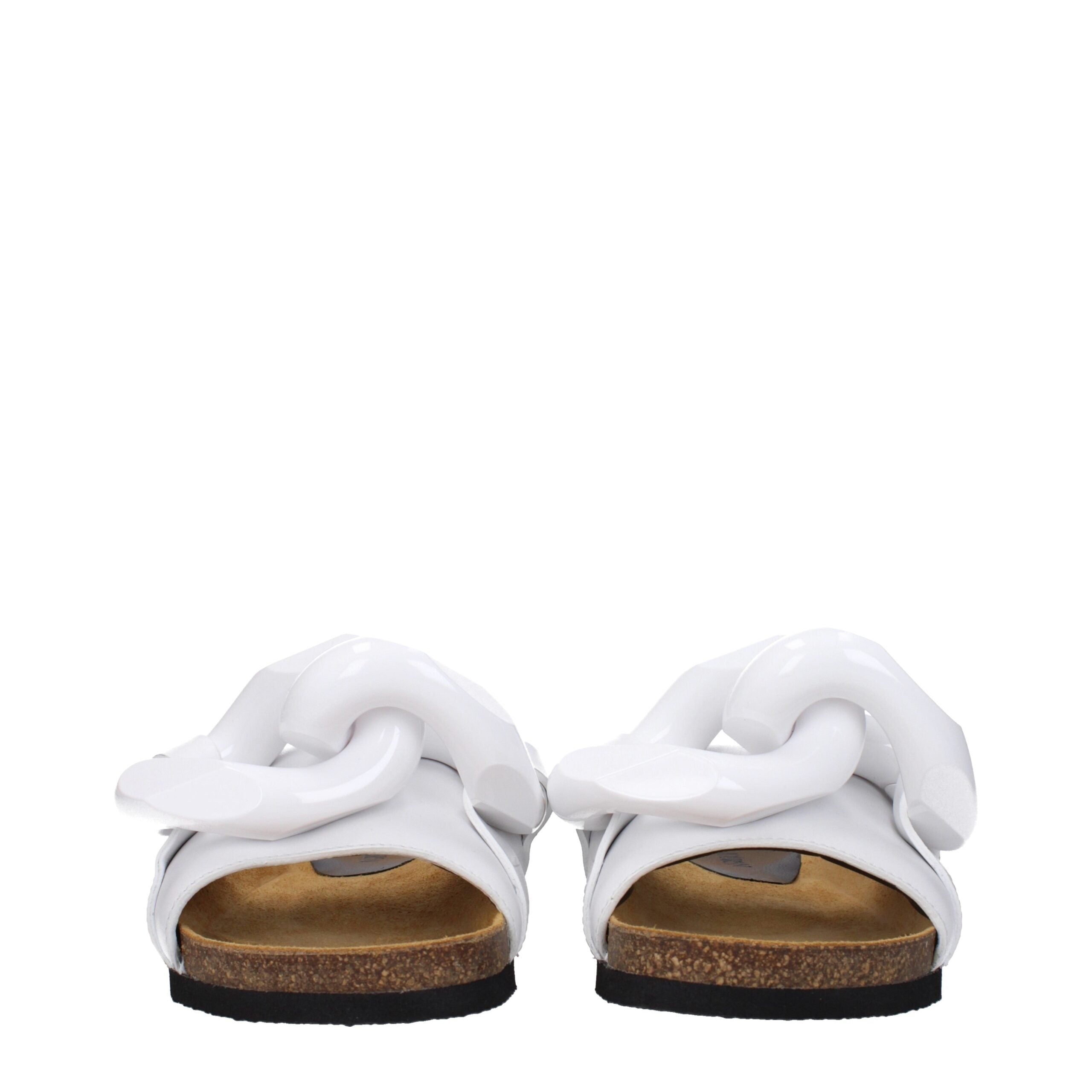 White Leather Slippers