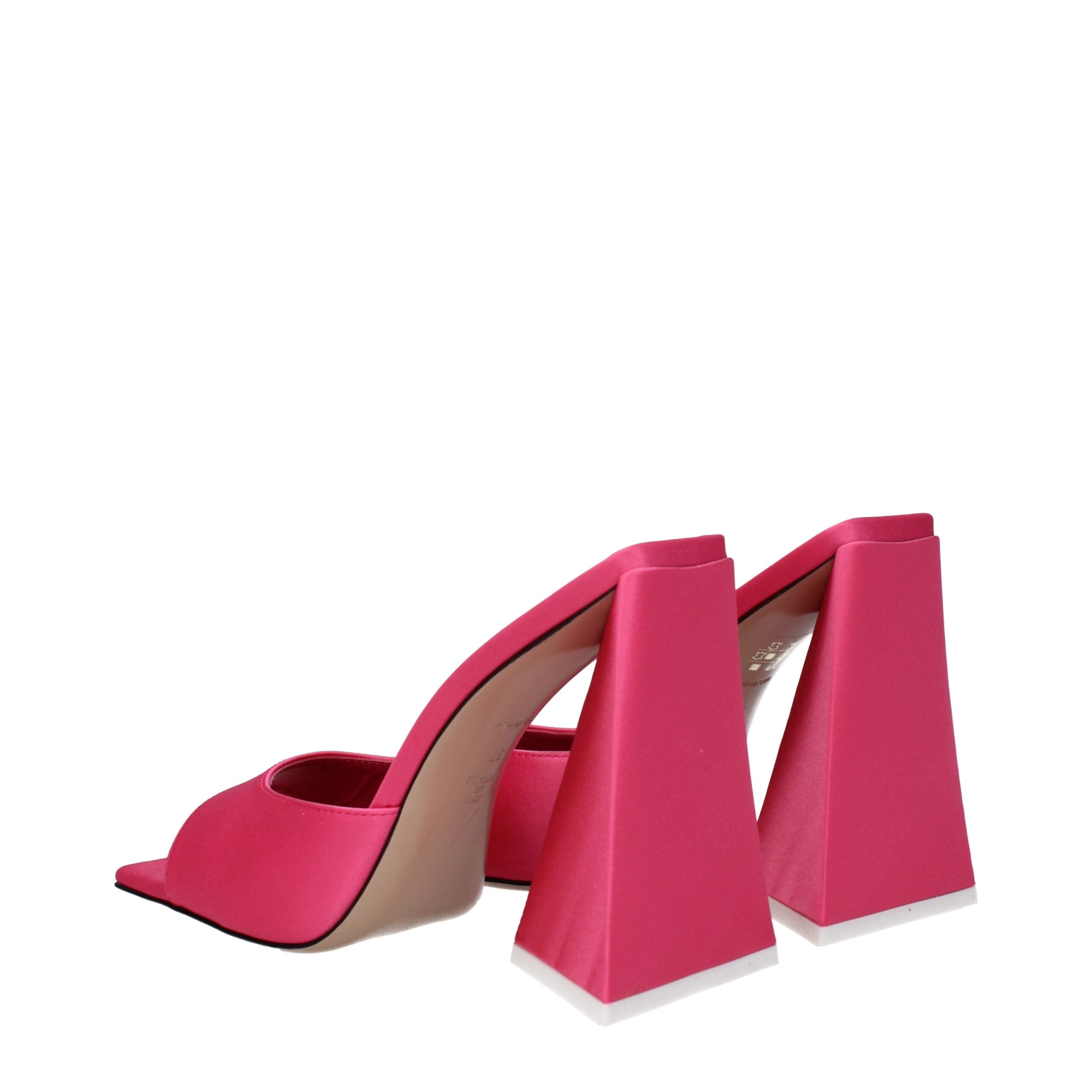 Pink Fabric Platform Sandals