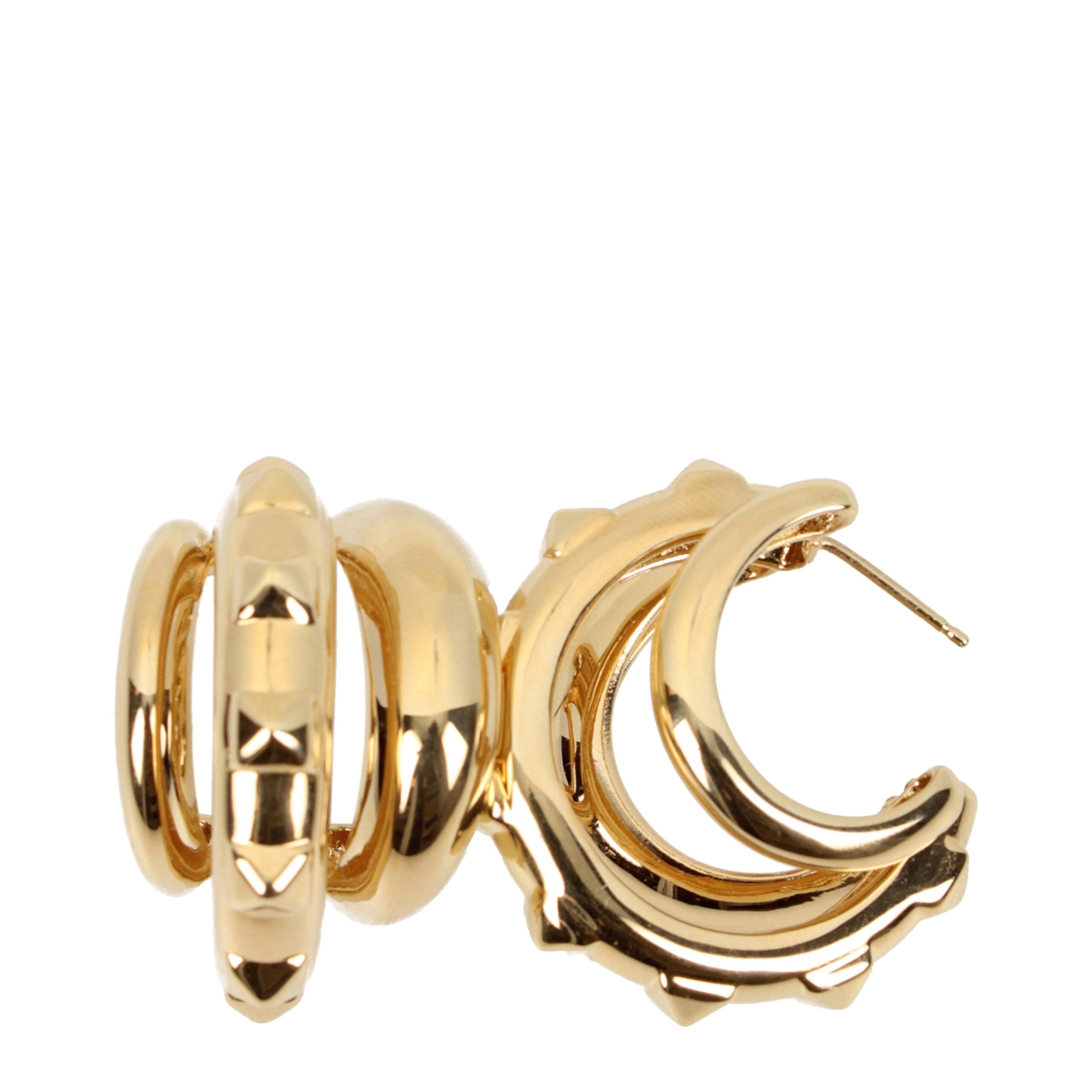 Gold Metal Earrings - ventzia
