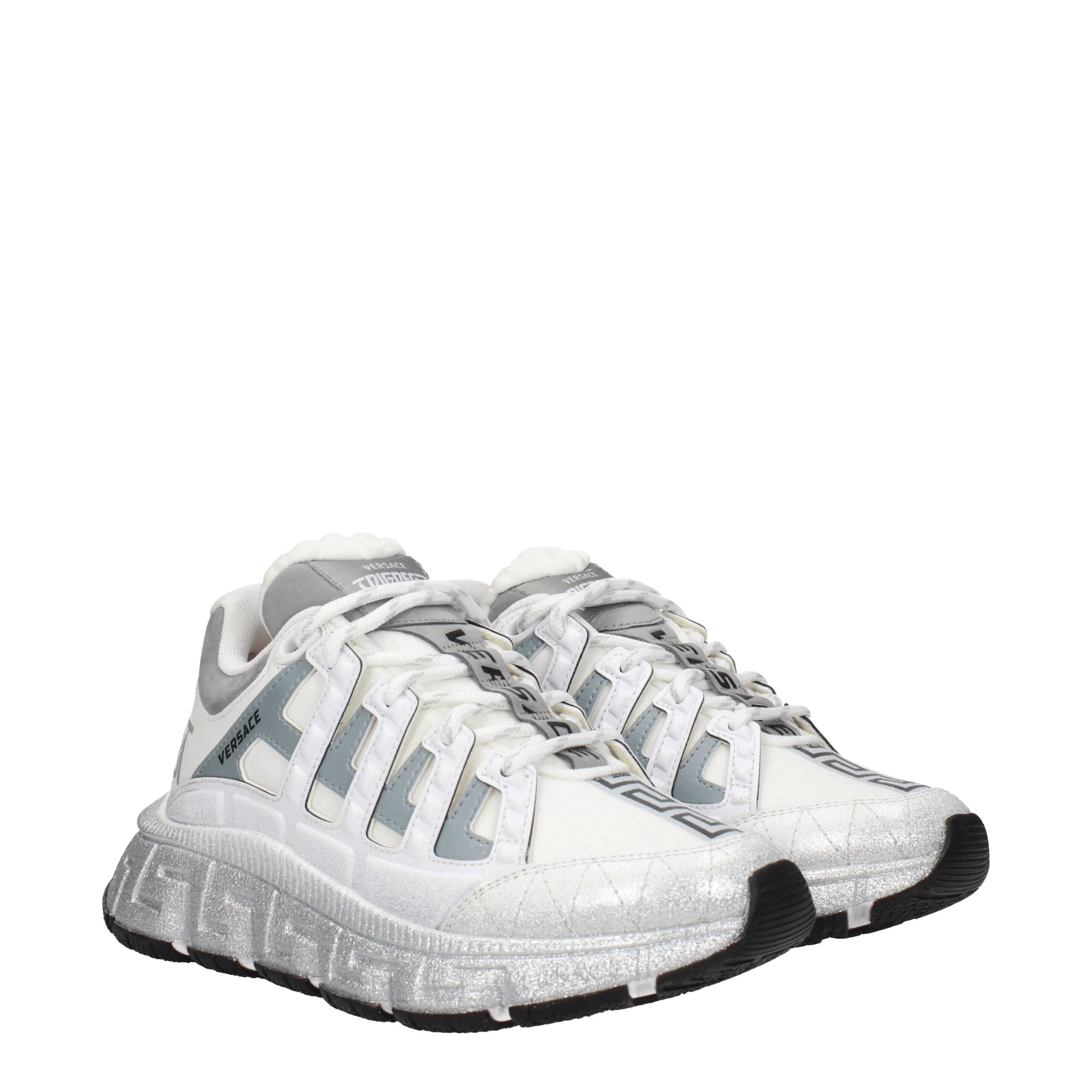 White Fabric Athletic Sneakers - ventzia