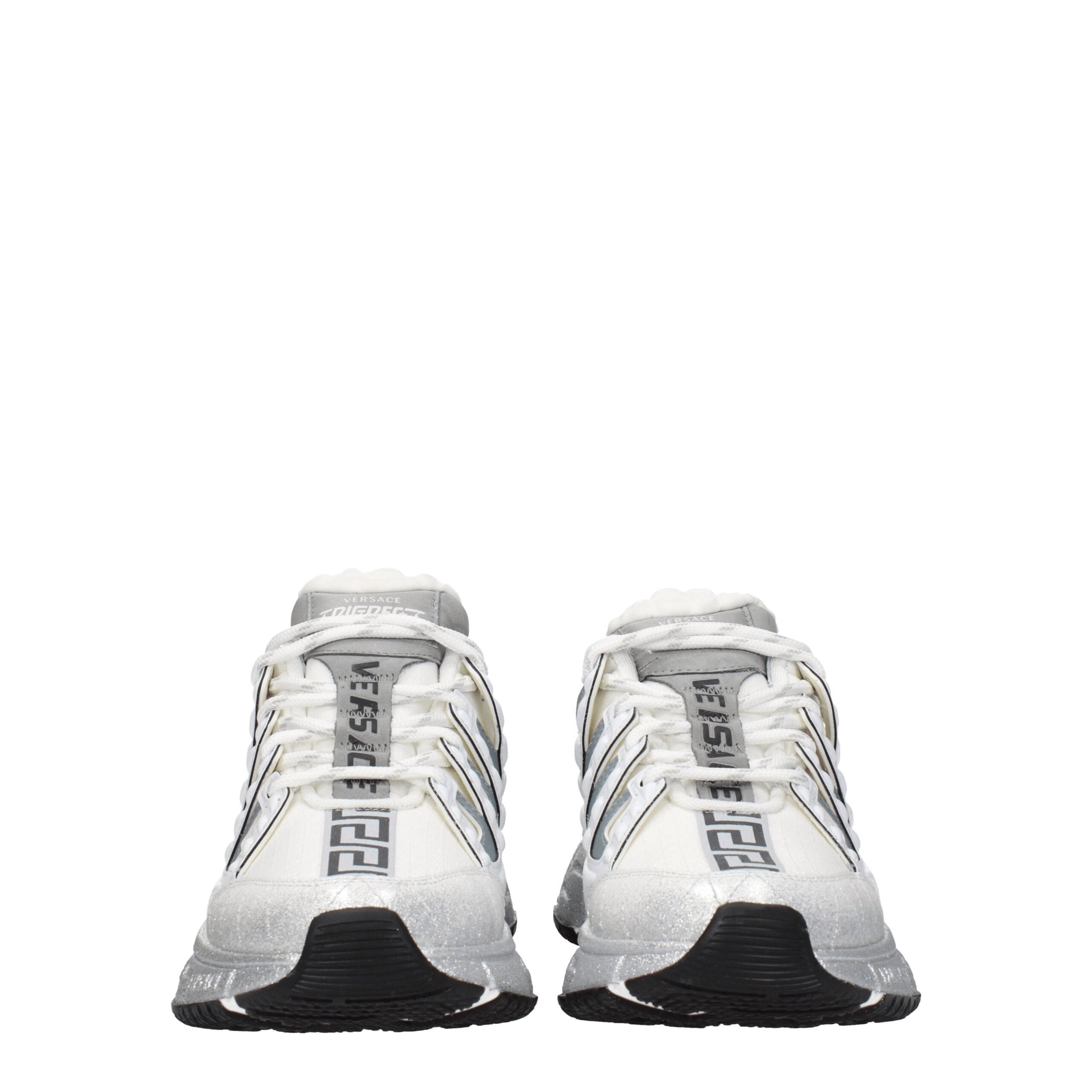 White Fabric Athletic Sneakers - ventzia