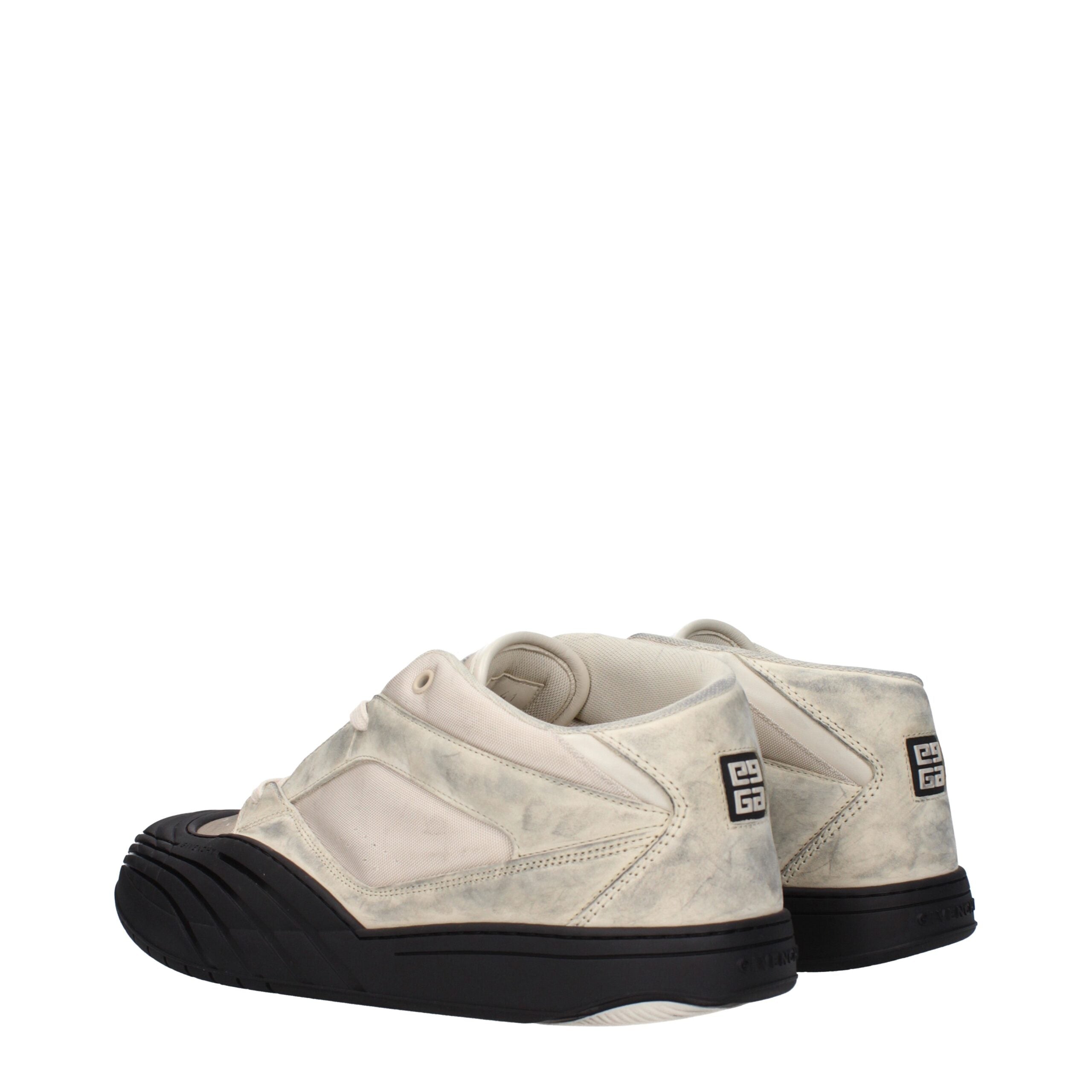 Beige Fabric Chunky Sneakers - ventzia