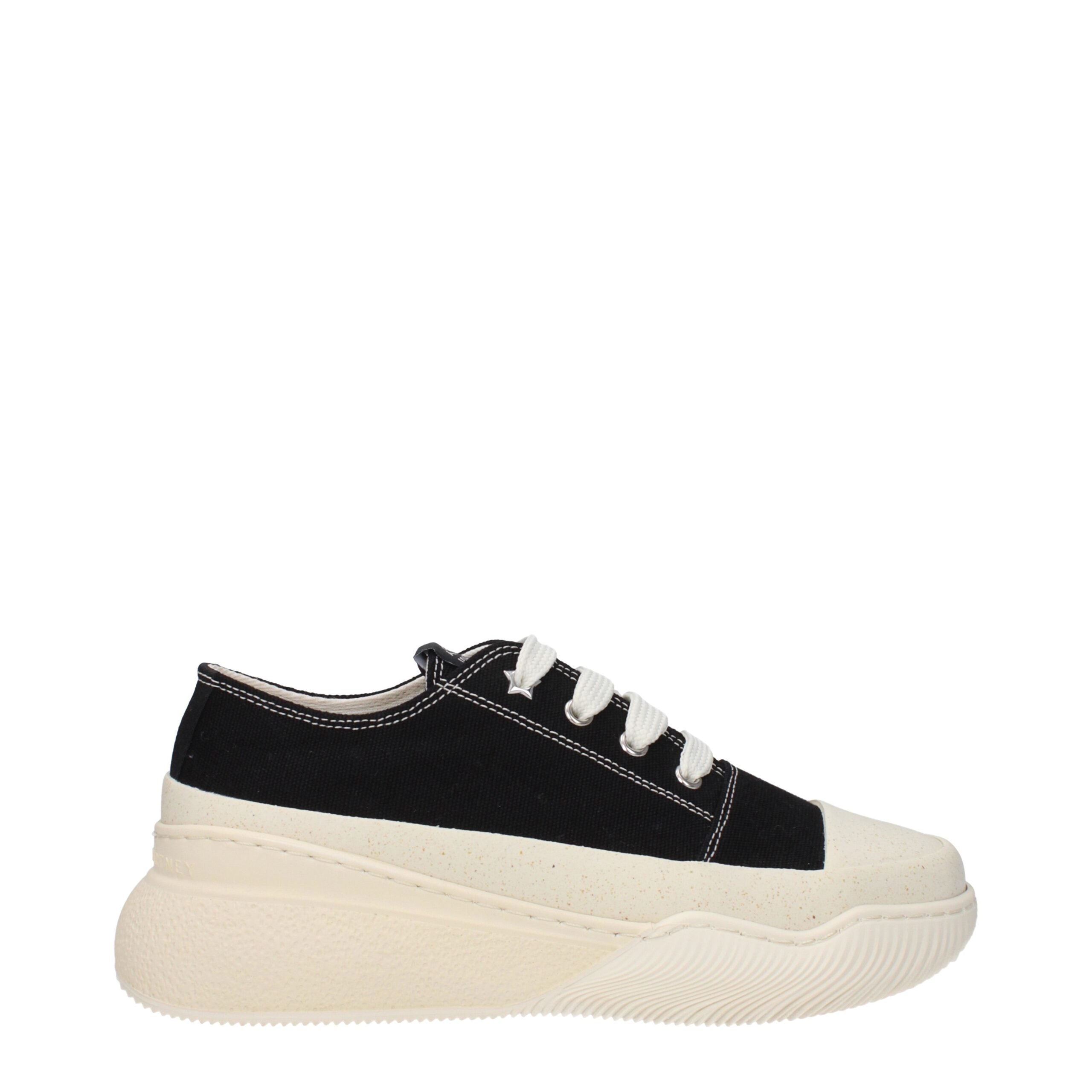 Black Fabric Chunky Sneakers - ventzia