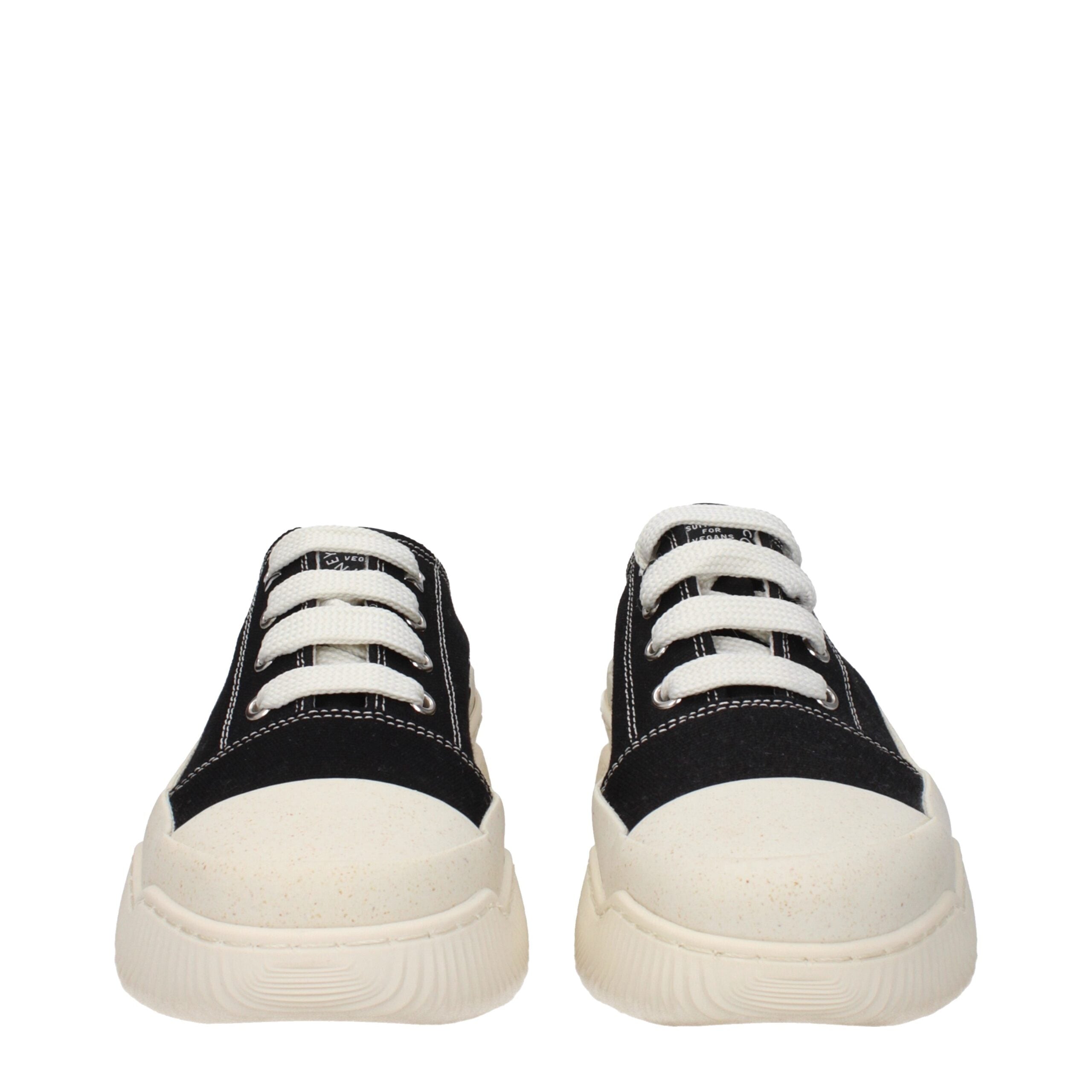 Black Fabric Chunky Sneakers - ventzia