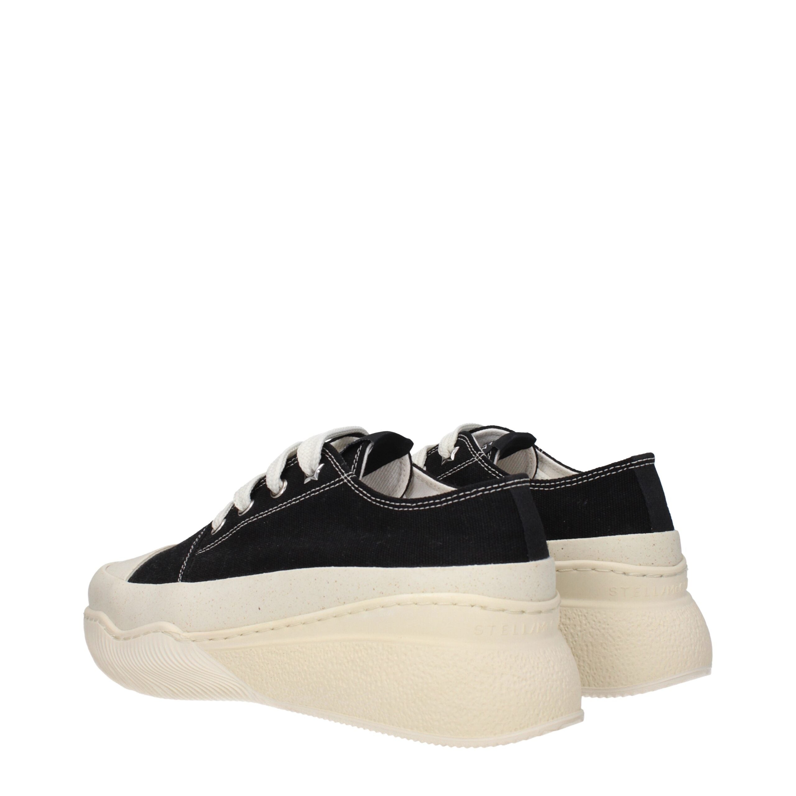 Black Fabric Chunky Sneakers - ventzia