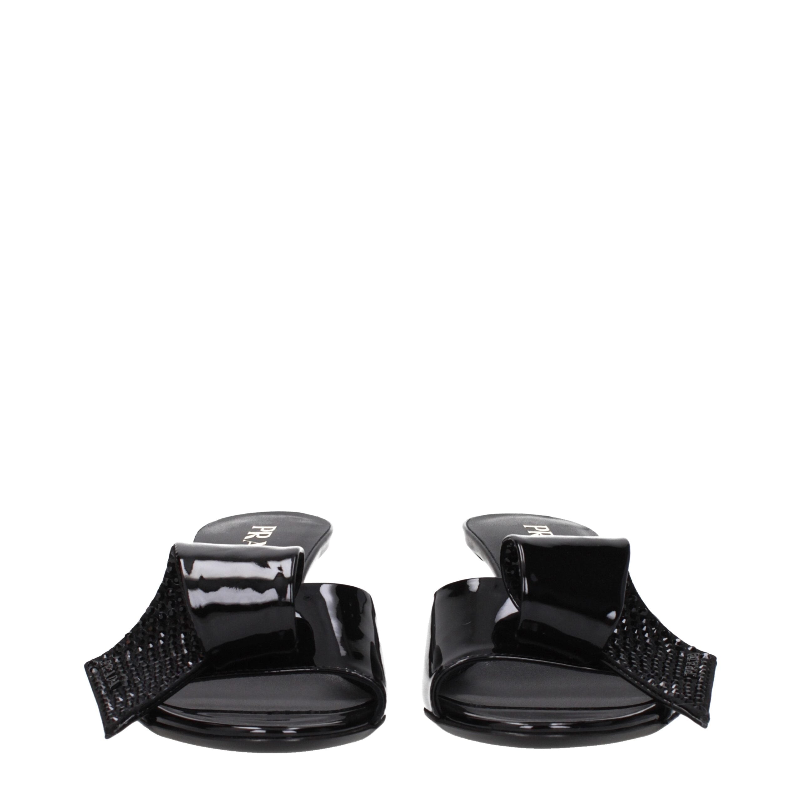 Black Leather Sandals - ventzia