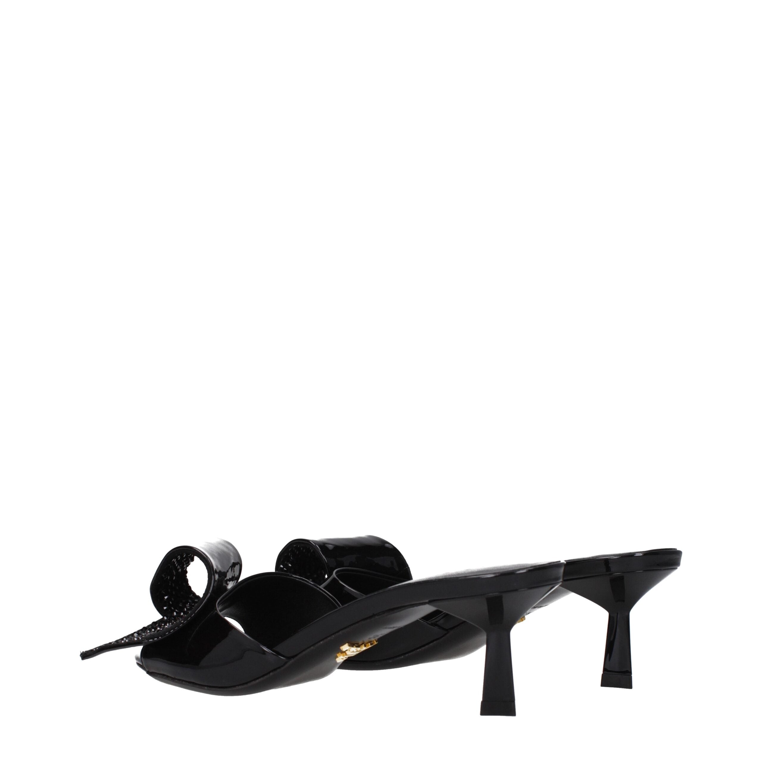 Black Leather Sandals - ventzia