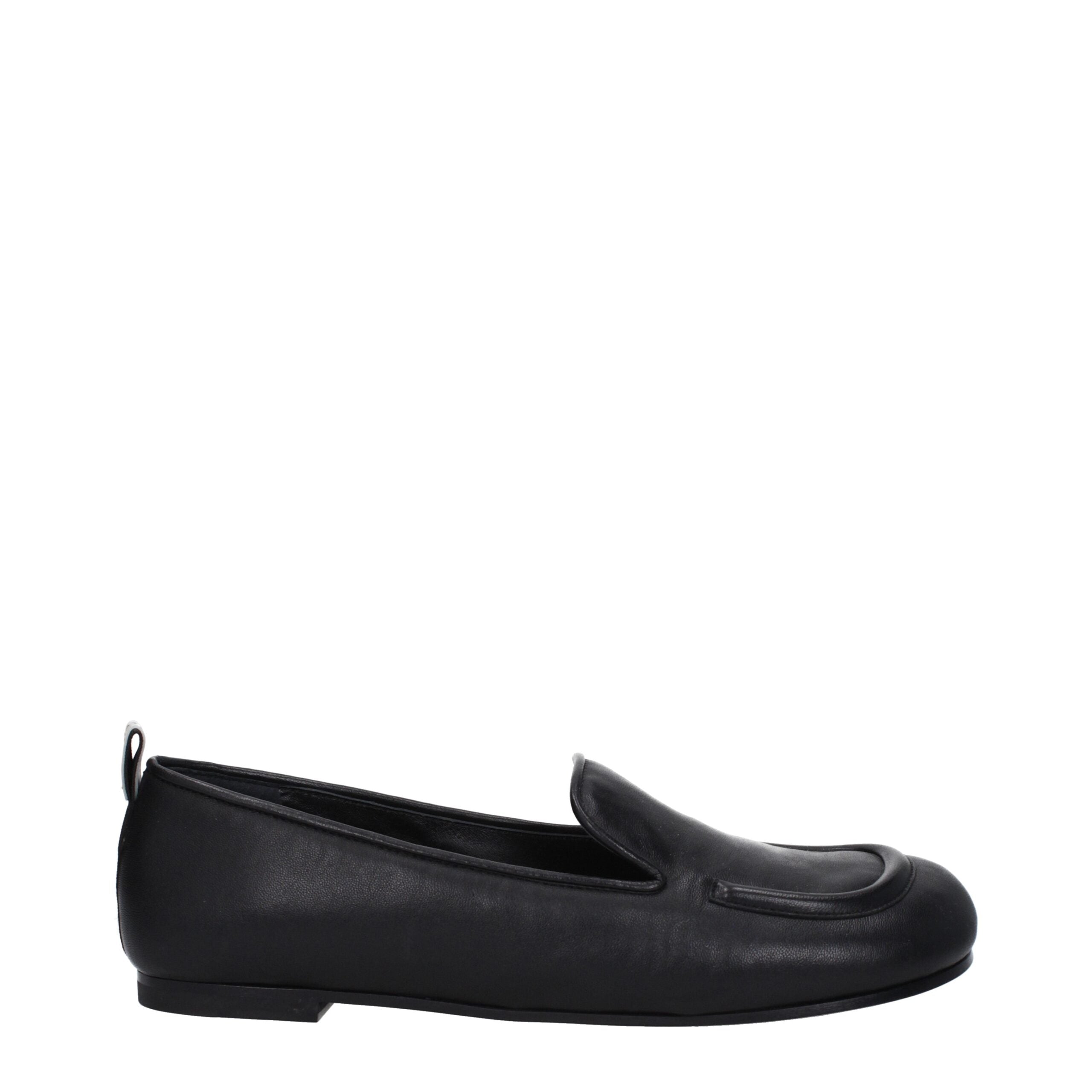 Black Leather Slip-On Loafers