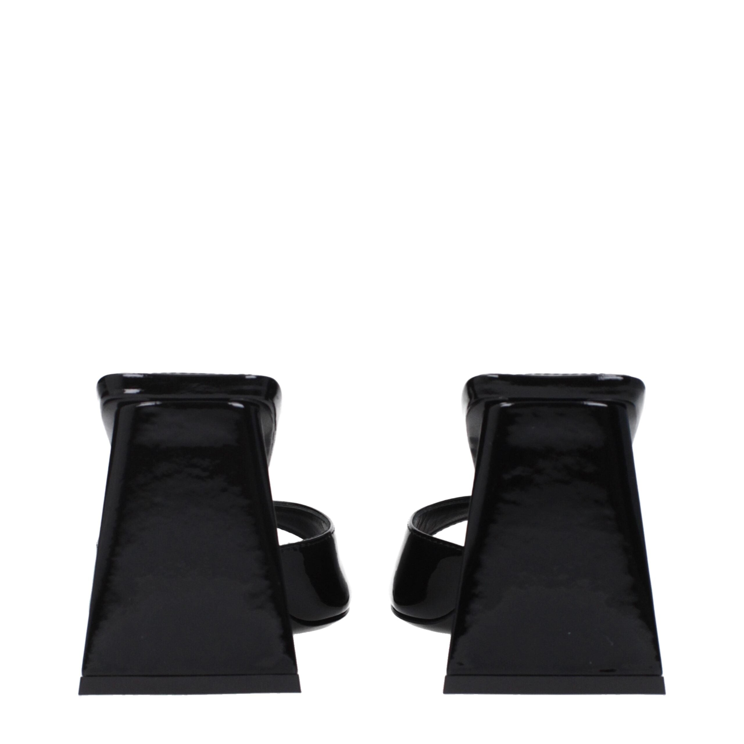 Black Leather Stiletto Heel Sandals - ventzia