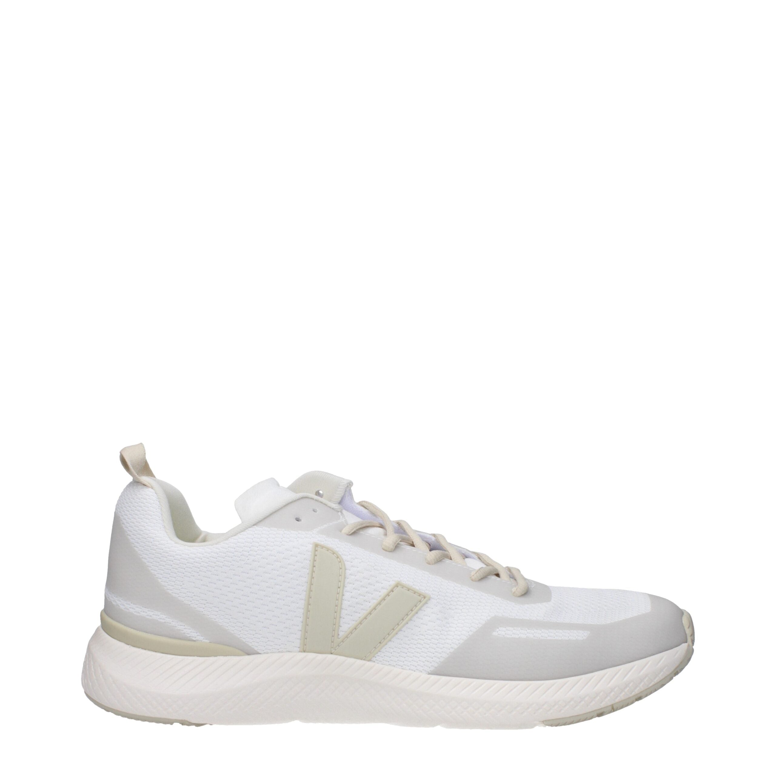 White Fabric Athletic Sneakers - ventzia