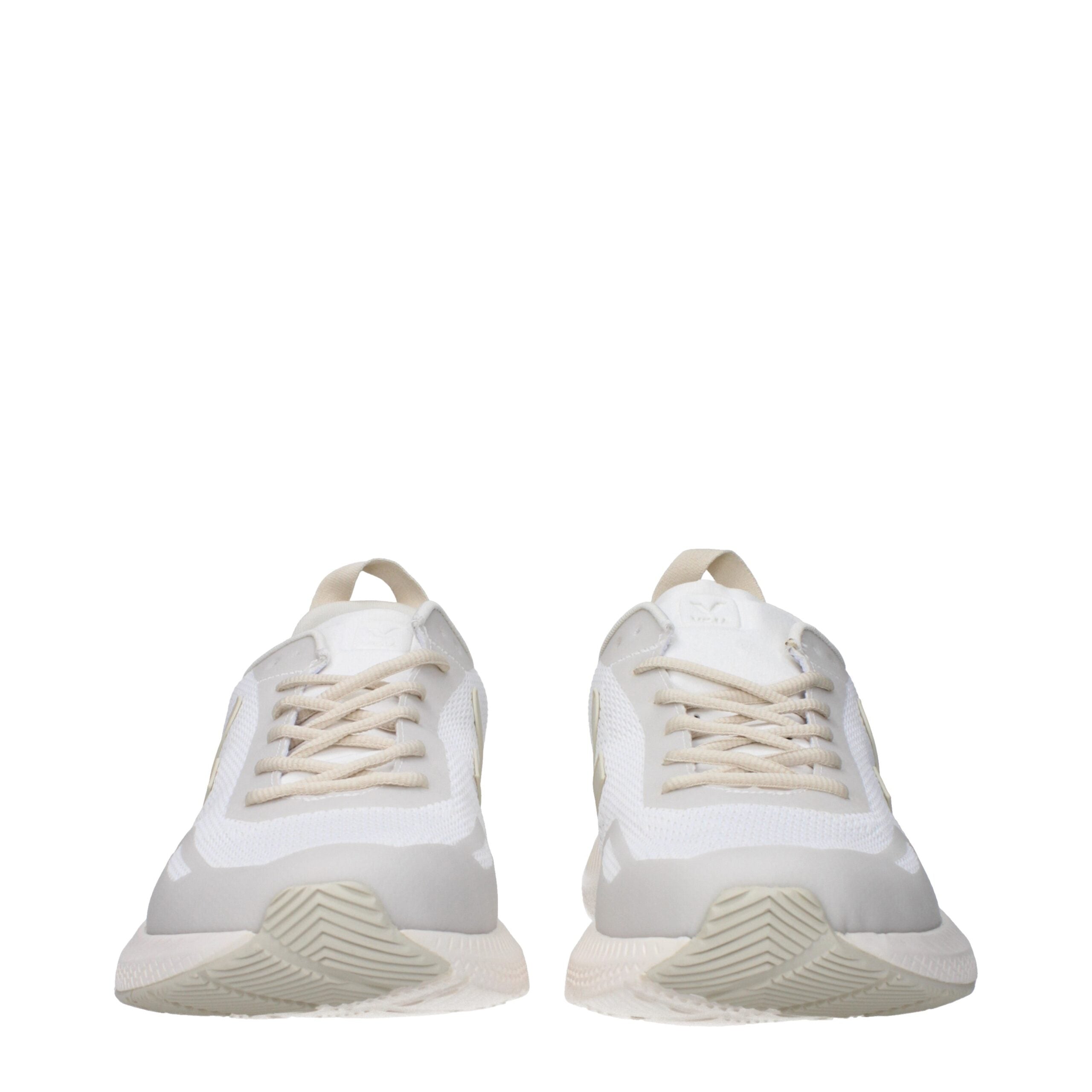 White Fabric Athletic Sneakers - ventzia