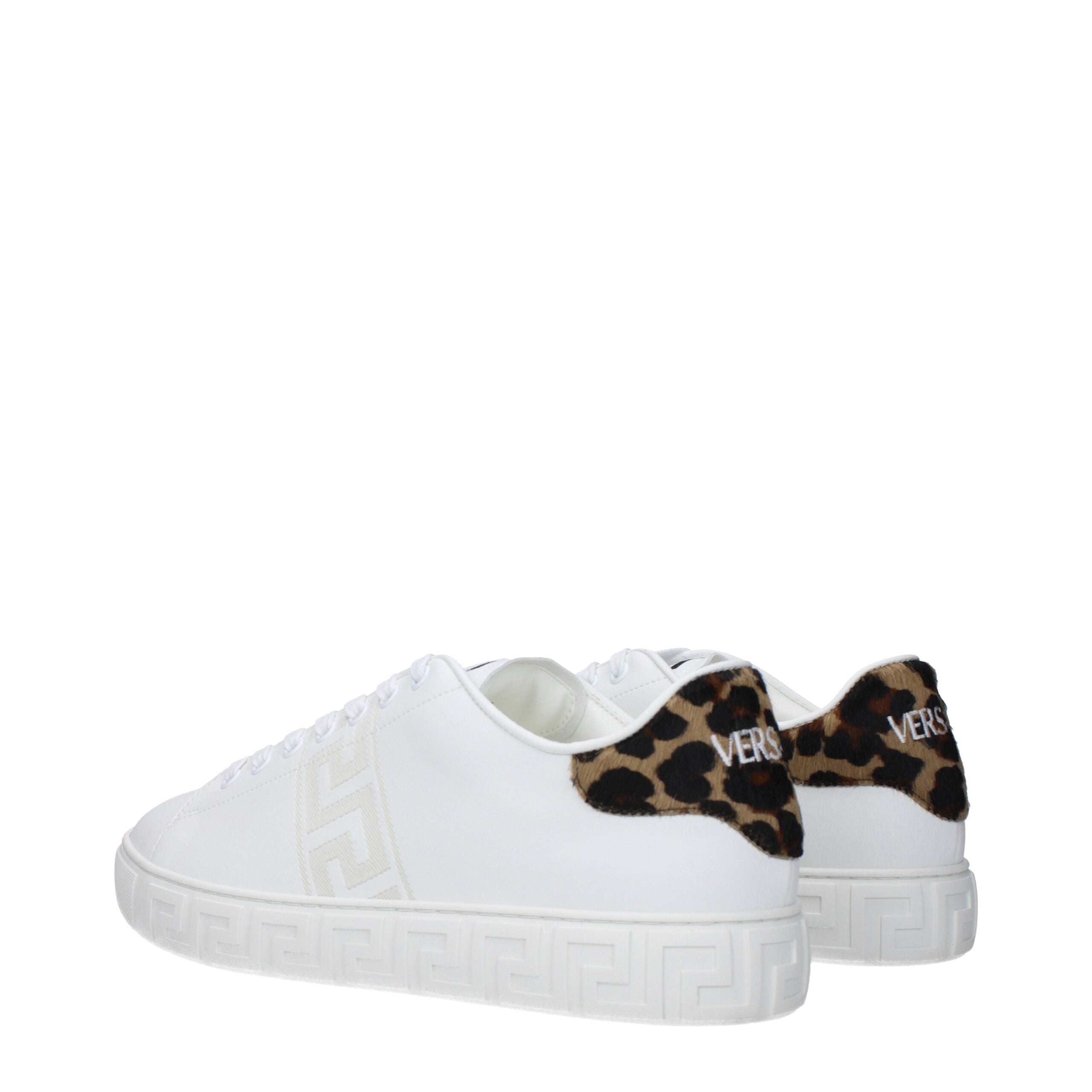 White Leather Low Top Sneakers - ventzia