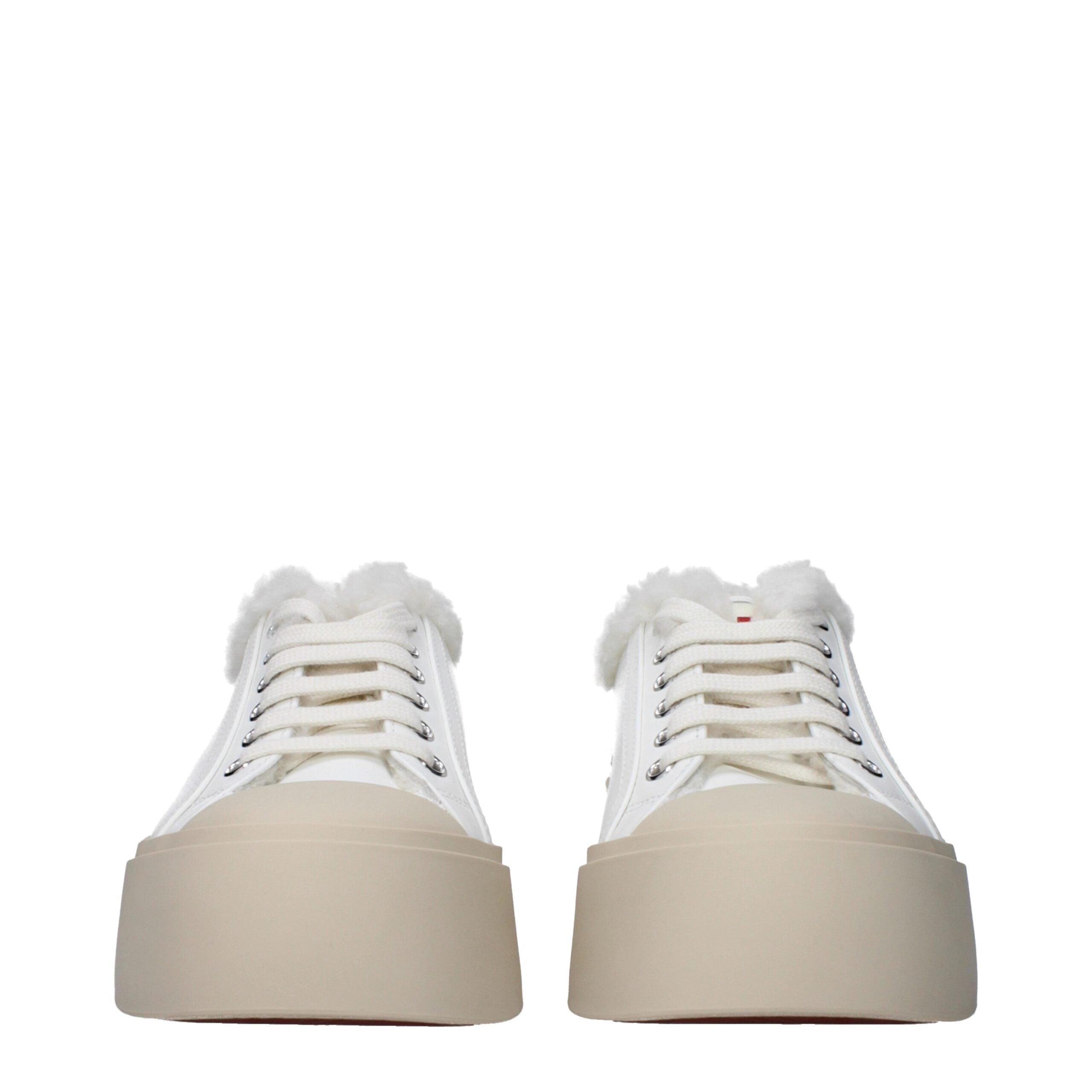 White Leather Low Top Sneakers - ventzia
