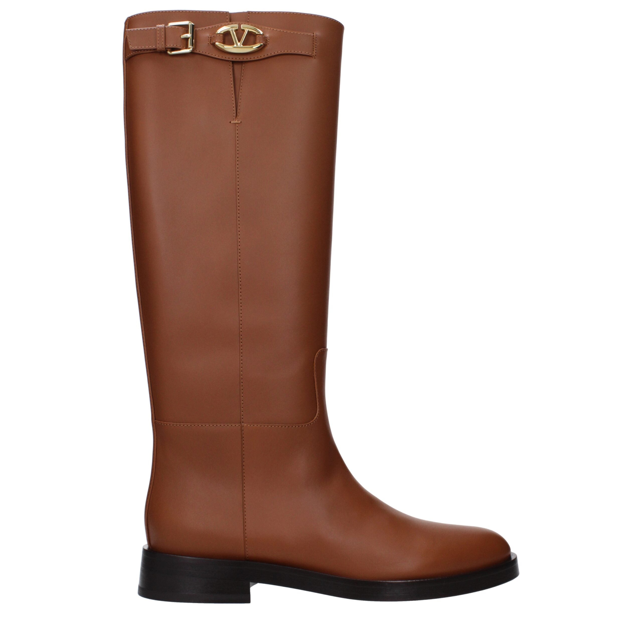 Brown Leather Boots - ventzia